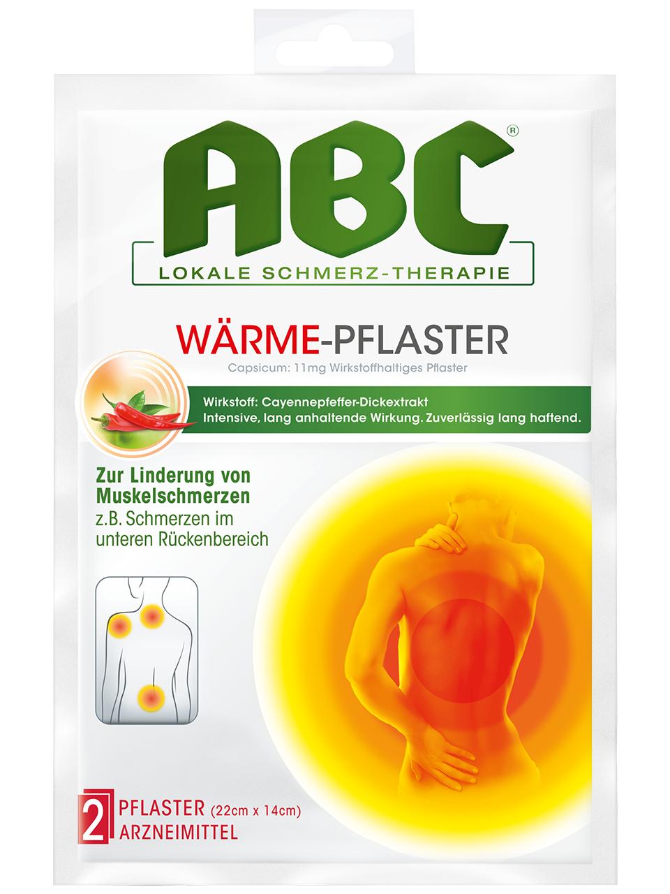ABC Lokale Schmerz-Therapie Wärme-Pflaster Capsicum 11 mg wirkstoffhaltiges Pflaster