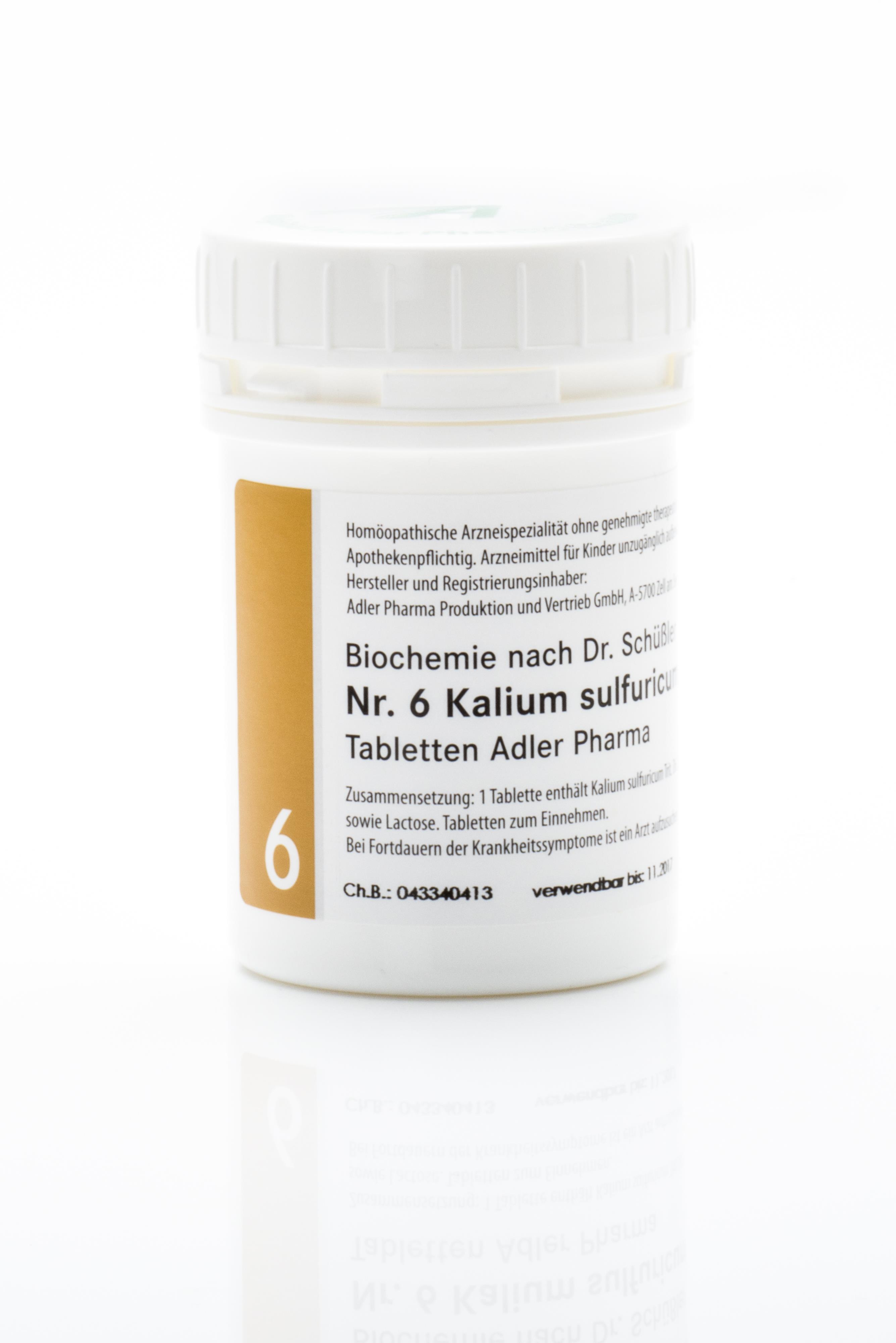 Schussler Salz Nr 6 D6 Adler Tabletten Medistore At