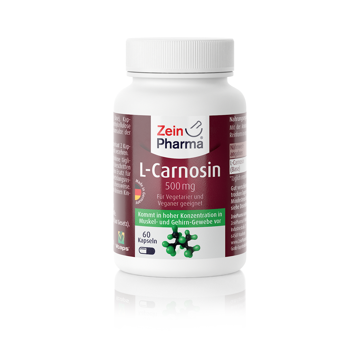 Zeinpharma L-Carnosin 500 mg Kapseln