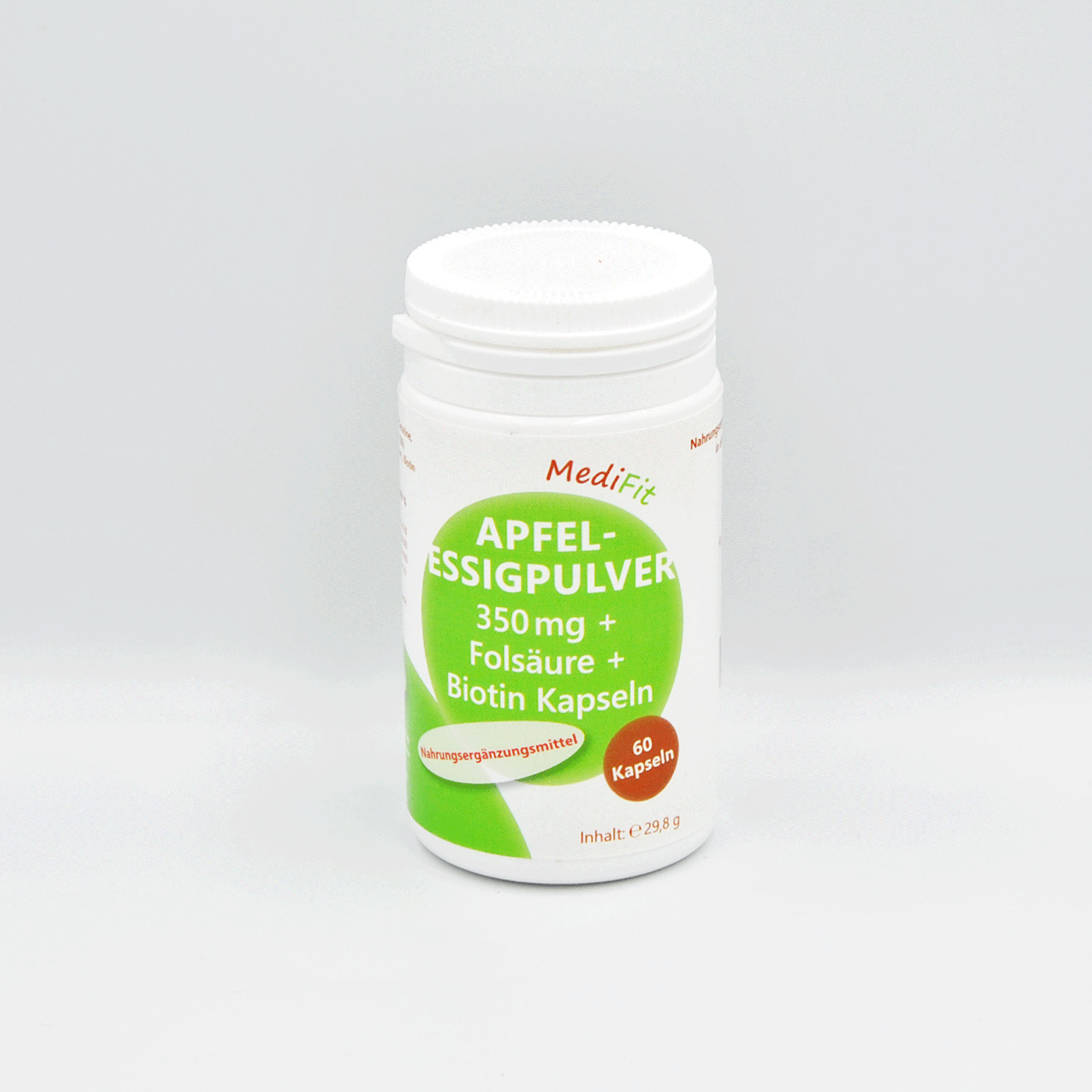 Apfelessigpulver 350 mg + Folsäure + Biotin