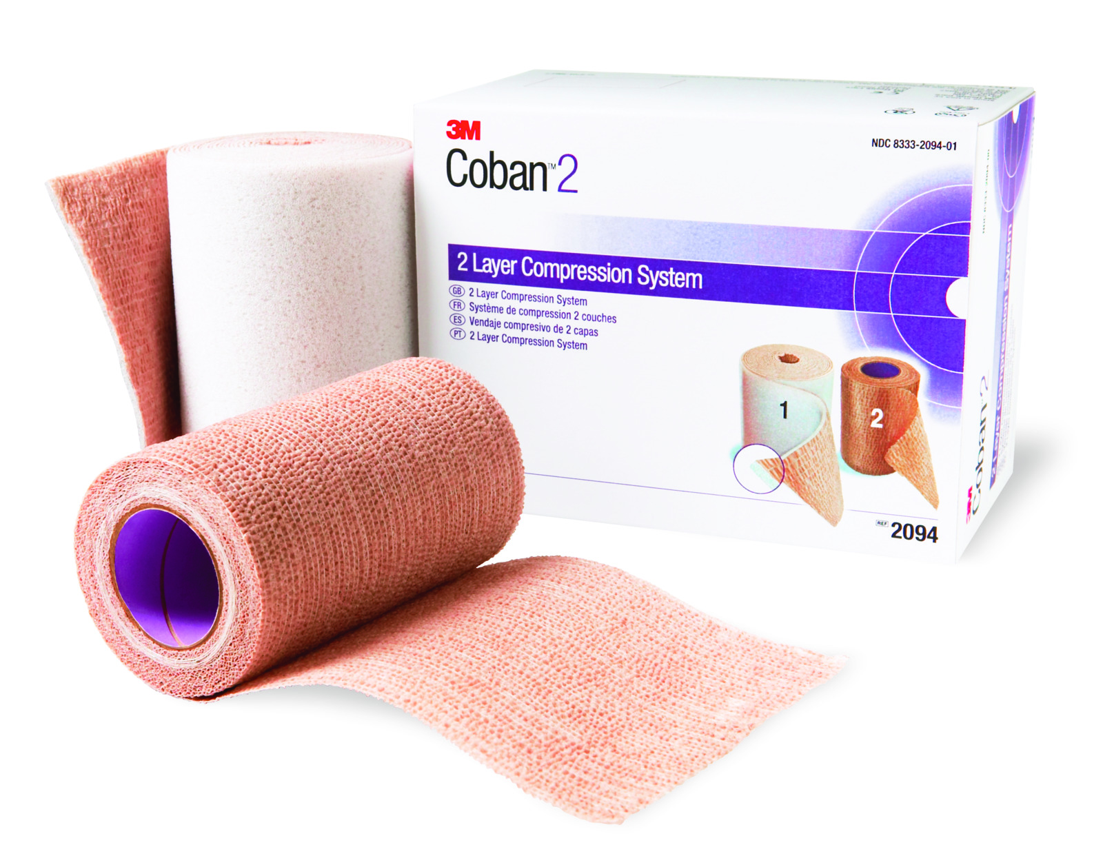 3M™ Coban™ 2-Lagen-Lite-Kompressionssystem 8 Kits/Karton 2094
