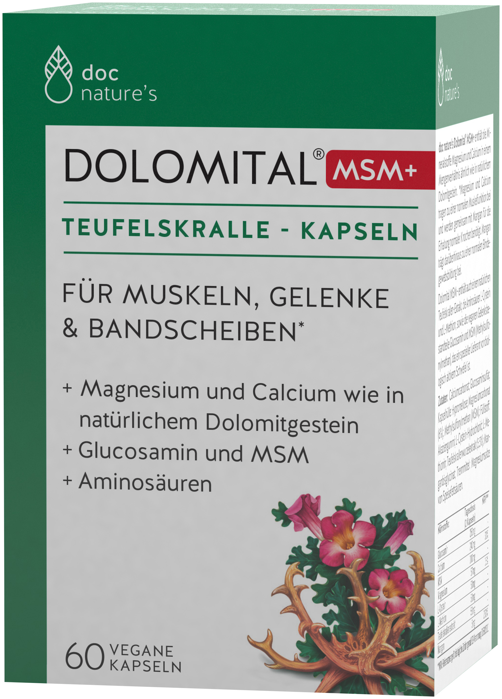 doc nature‘s DOLOMITAL® MSM+ TEUFELSKRALLE-KAPSELN