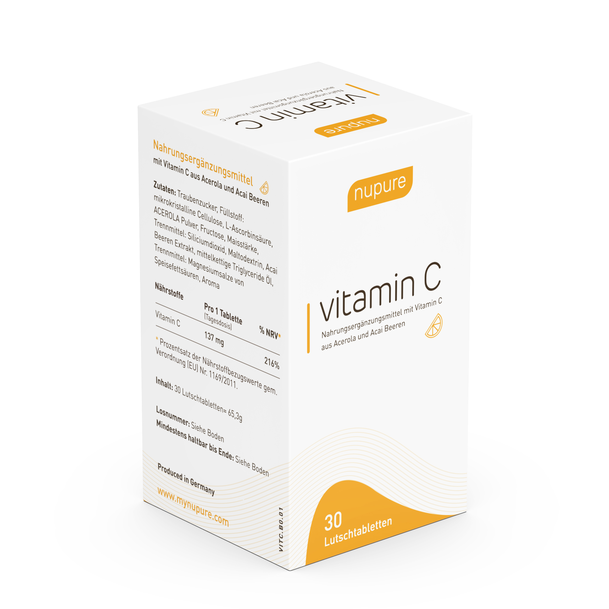 Nupure vitamin C Lutschtabletten Acerola & Acai