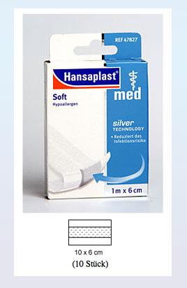 Hansaplast med soft 10cm x 6 cm 10 Stück