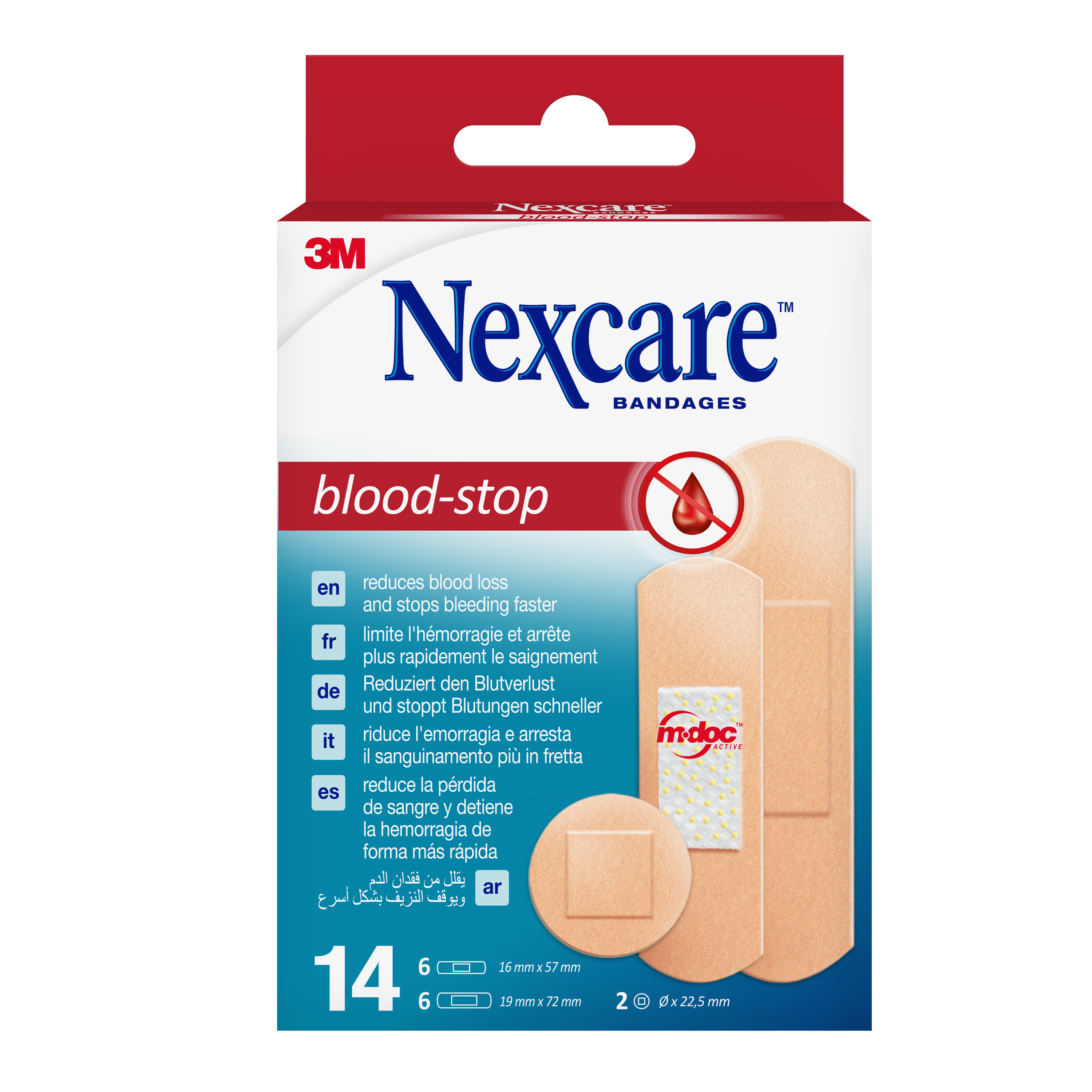 Nexcare™ Bloodstop Strips, 3 Grössen assortiert, 14 Stk.
