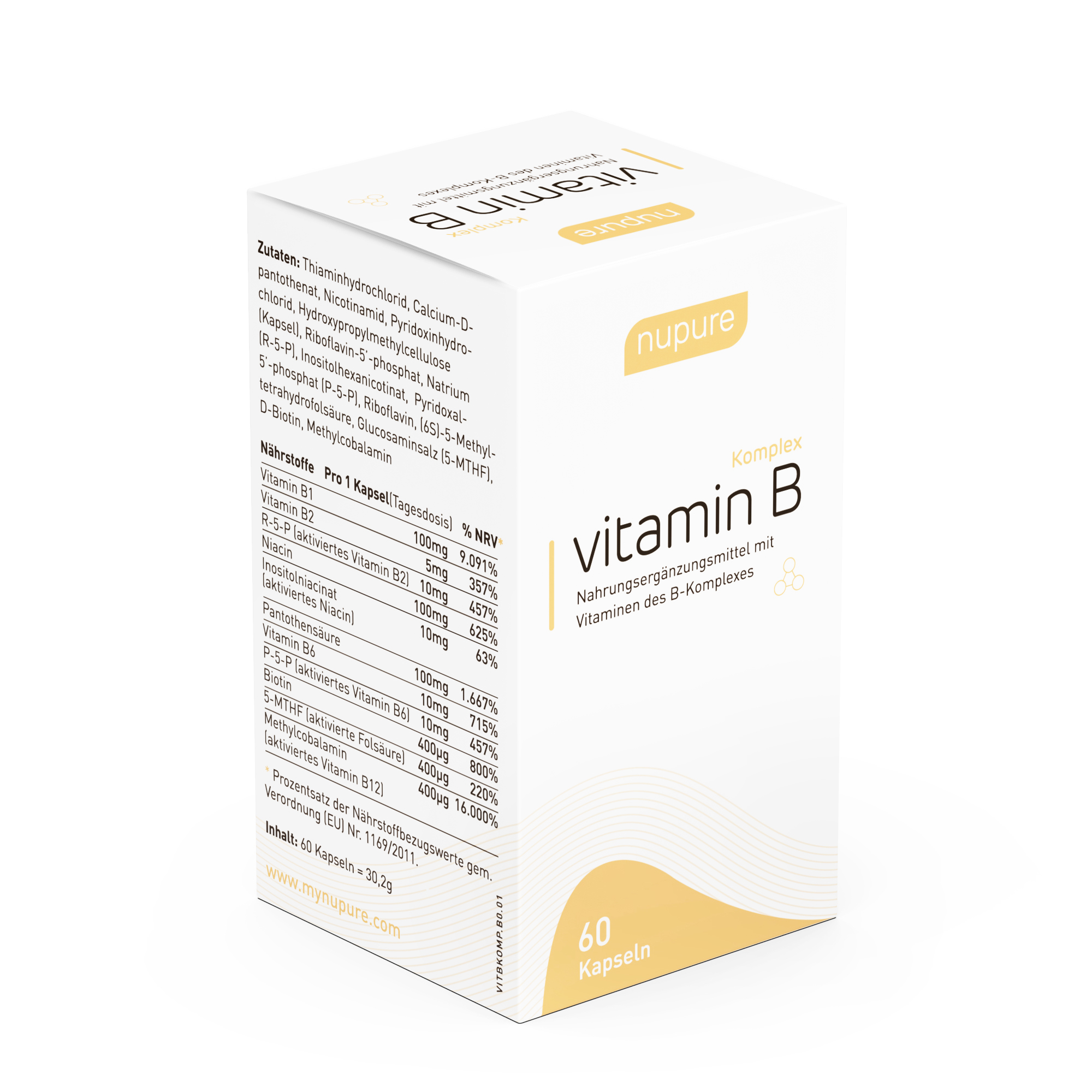 Nupure vitamin B-Komplex mit B12 + 7 B-Vitaminen