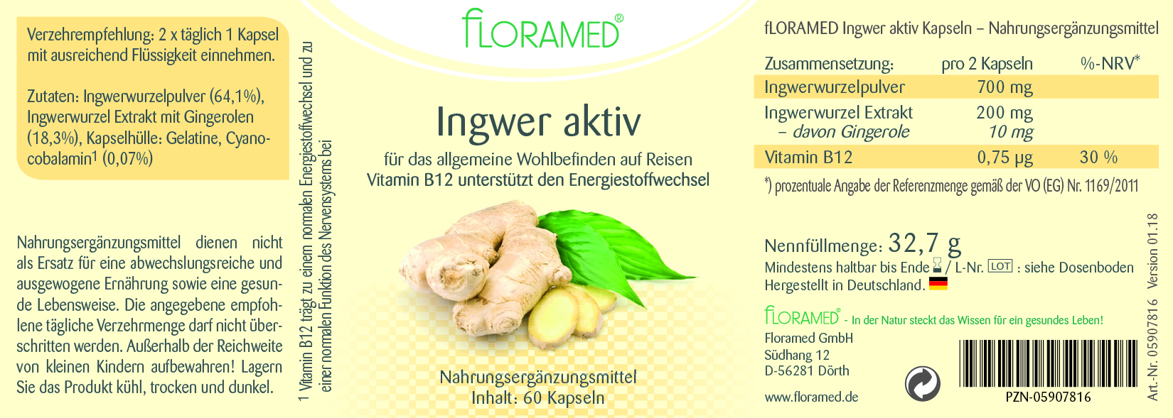 Floramed Ingwer aktiv