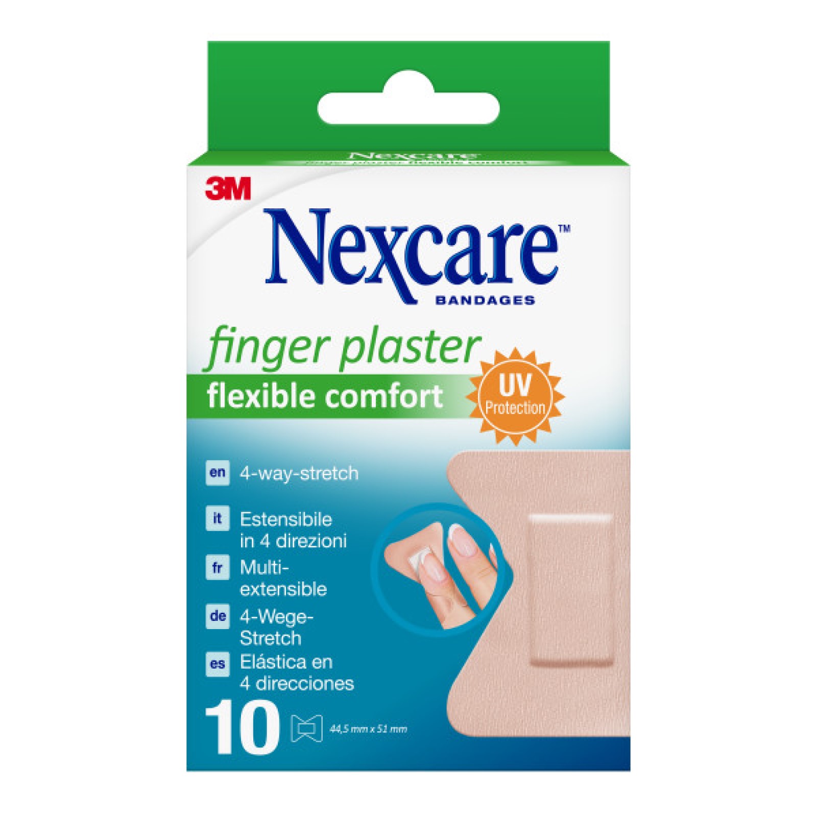 Nexcare™ Fingerpflaster Comfort Flexible , 44,5 mm x 51 mm, 10/Packung