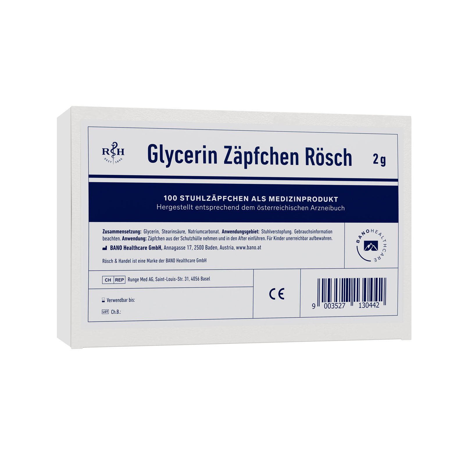 Glycerin Zäpfchen Rösch 2g 100 Stk.