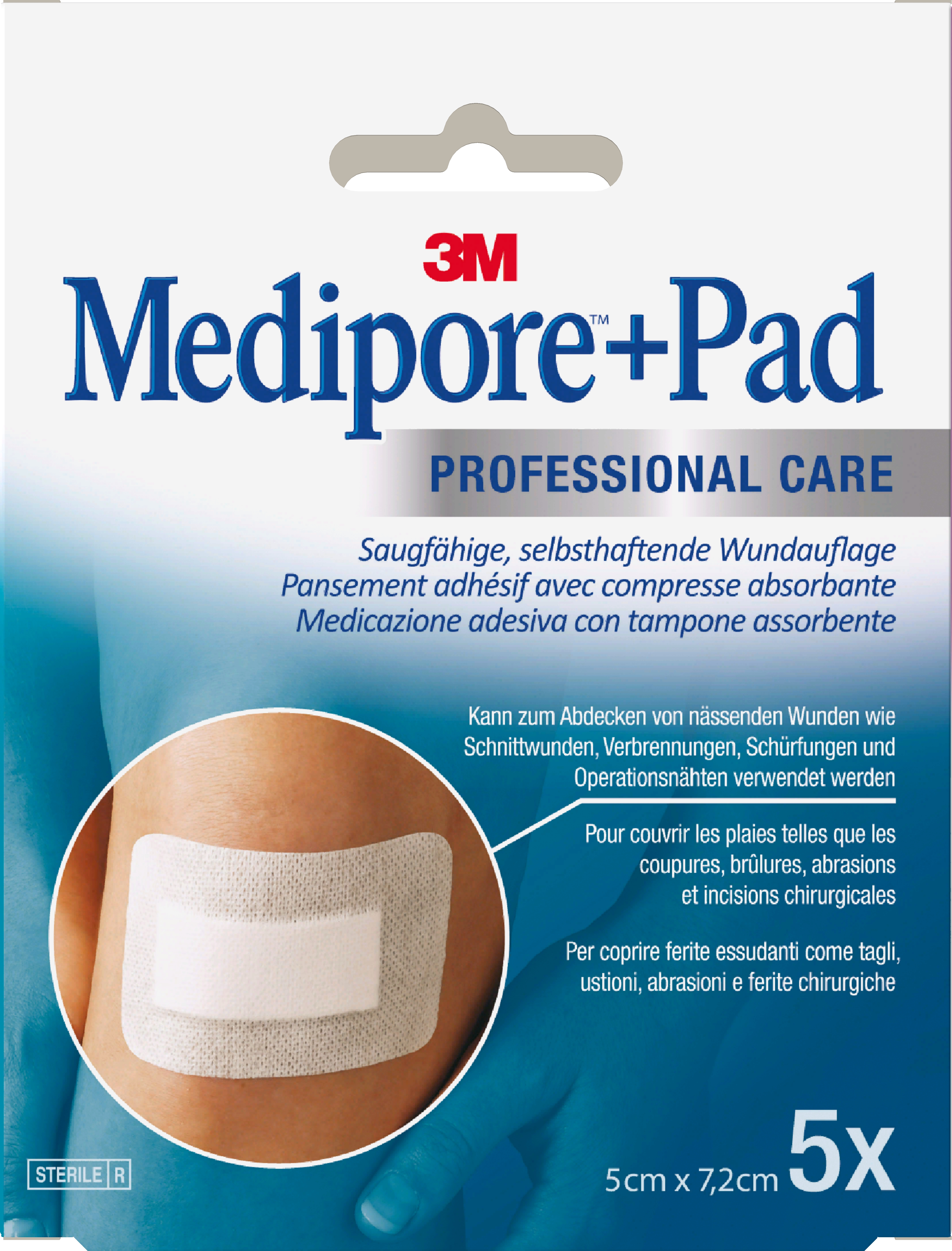 3M Medipore + Pad 5 x 7,2 cm
