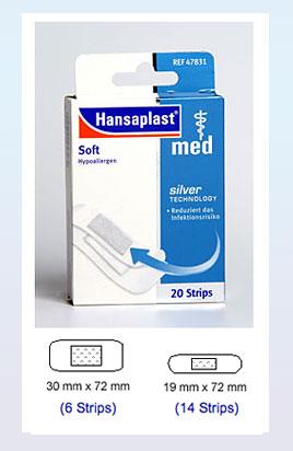 Hansaplast med soft Strips 20 Stück