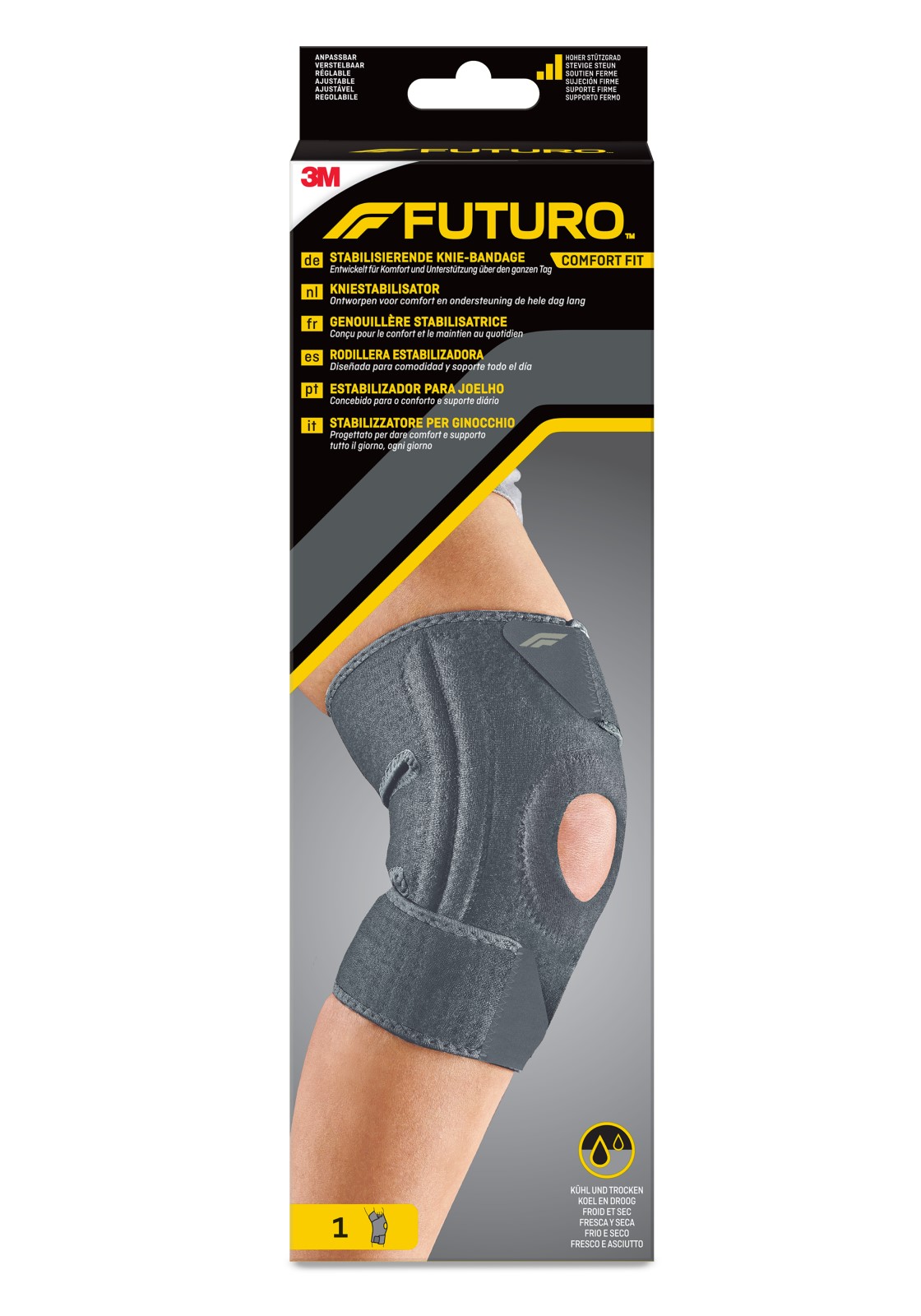 FUTURO™ Comfort Fit Kniestabilisator 04040, Anpassbar (27.9 - 55.9 cm)