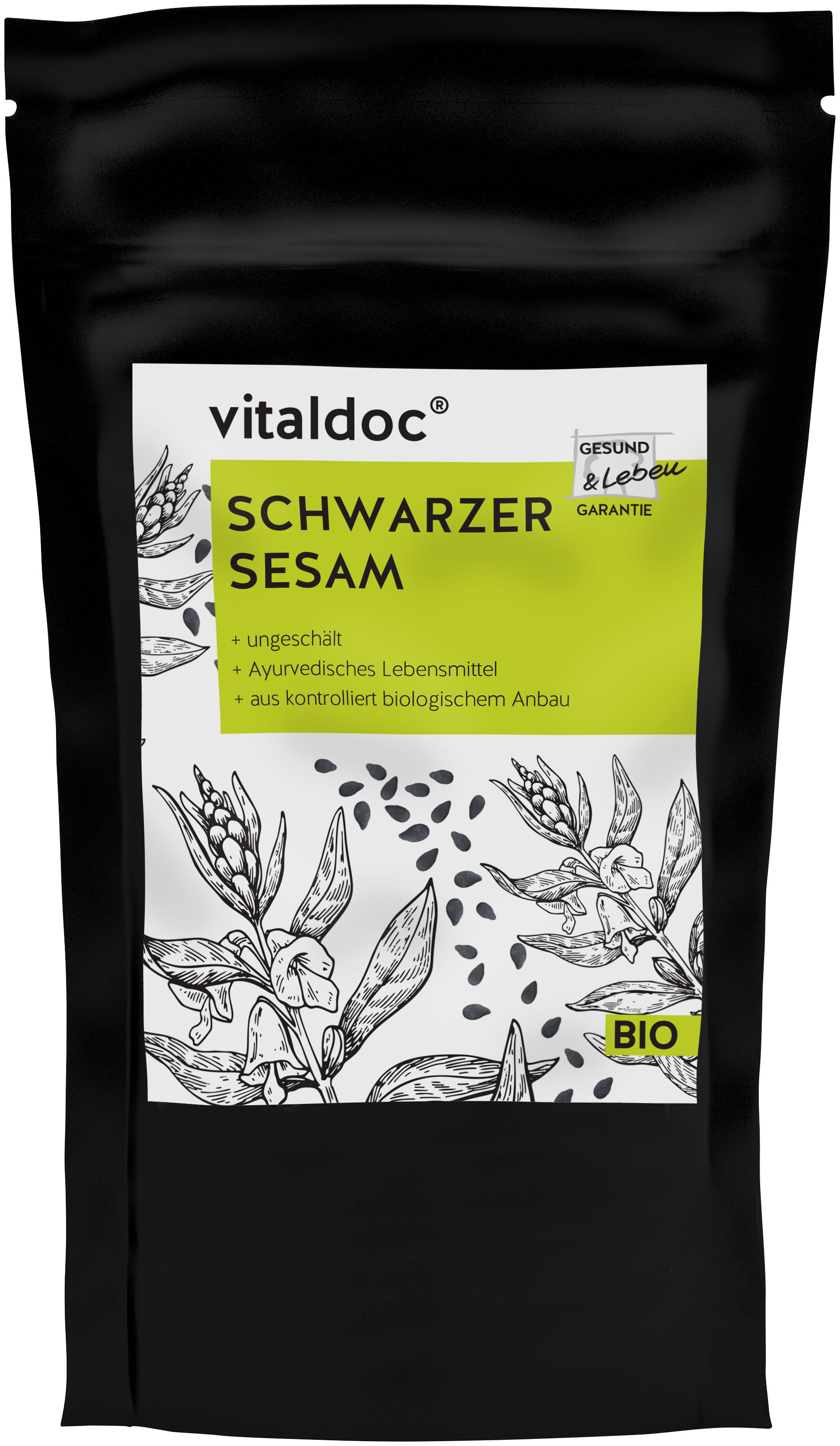 vitaldoc® BIO Schwarzer Sesam, ungeschält