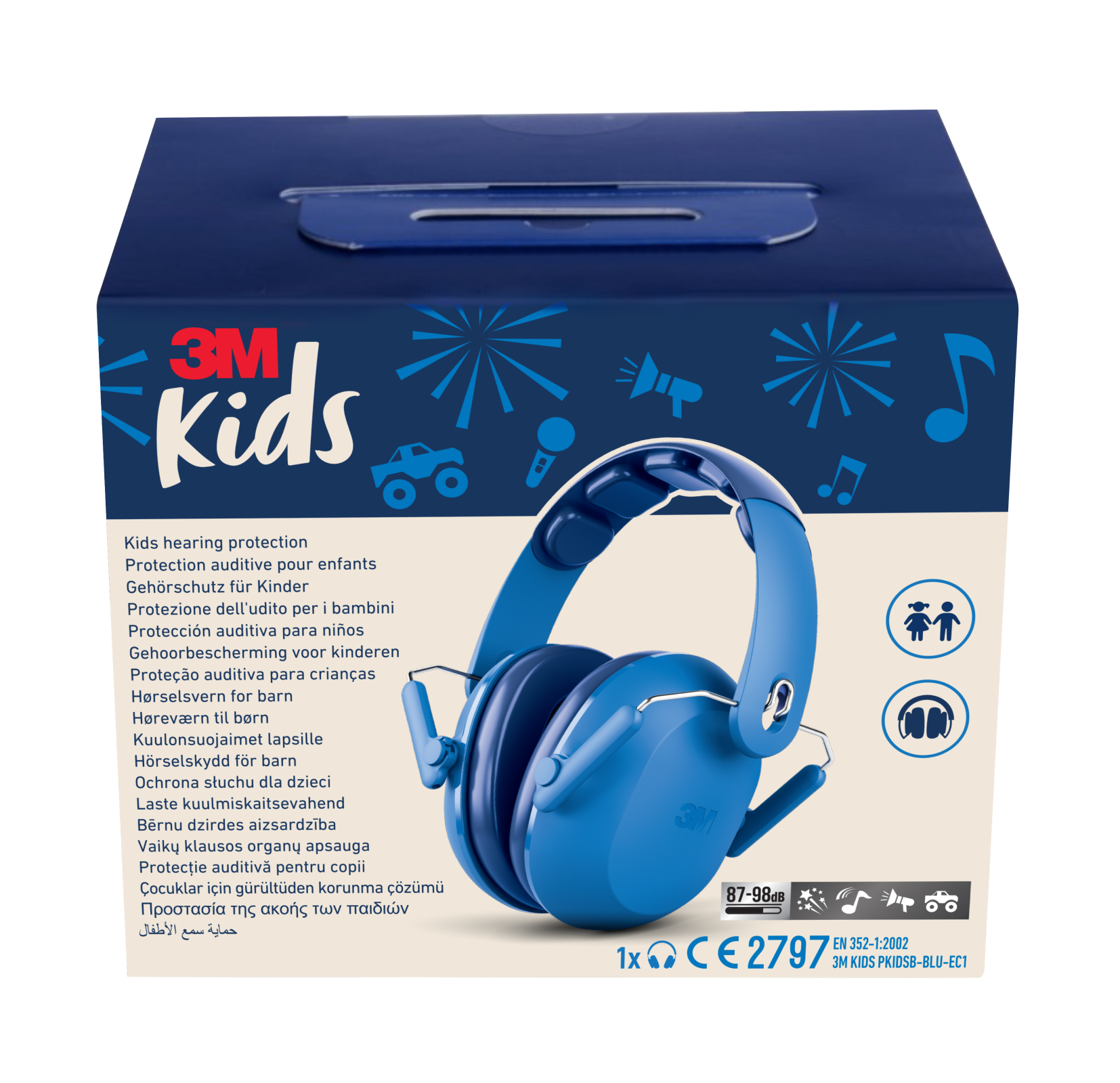 3M™ Gehörschutz für Kinder PKIDSB-BLU-E, blau (87-98 dB)
