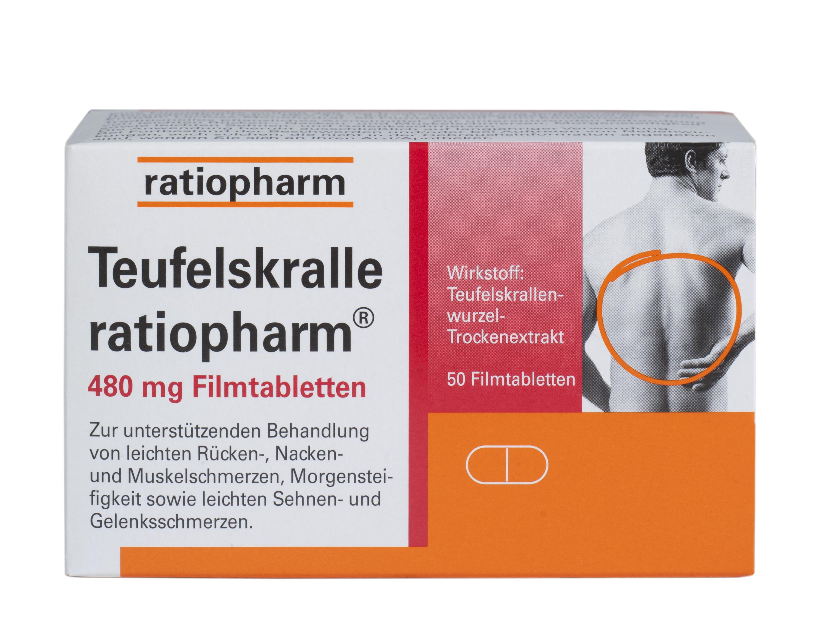 Teufelskralle ratiopharm 480 mg - Filmtabletten
