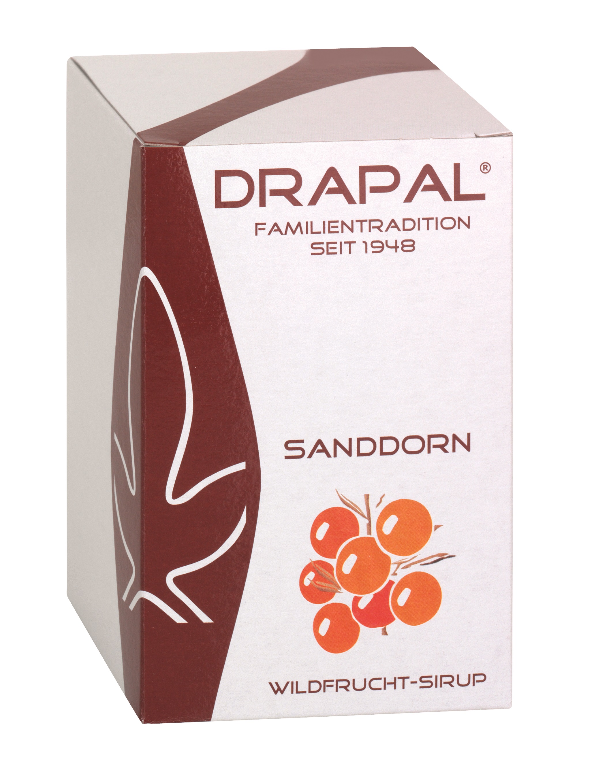 DRAPAL® Sanddorn Wildfruchtsirup Glas mit Faltschachtel