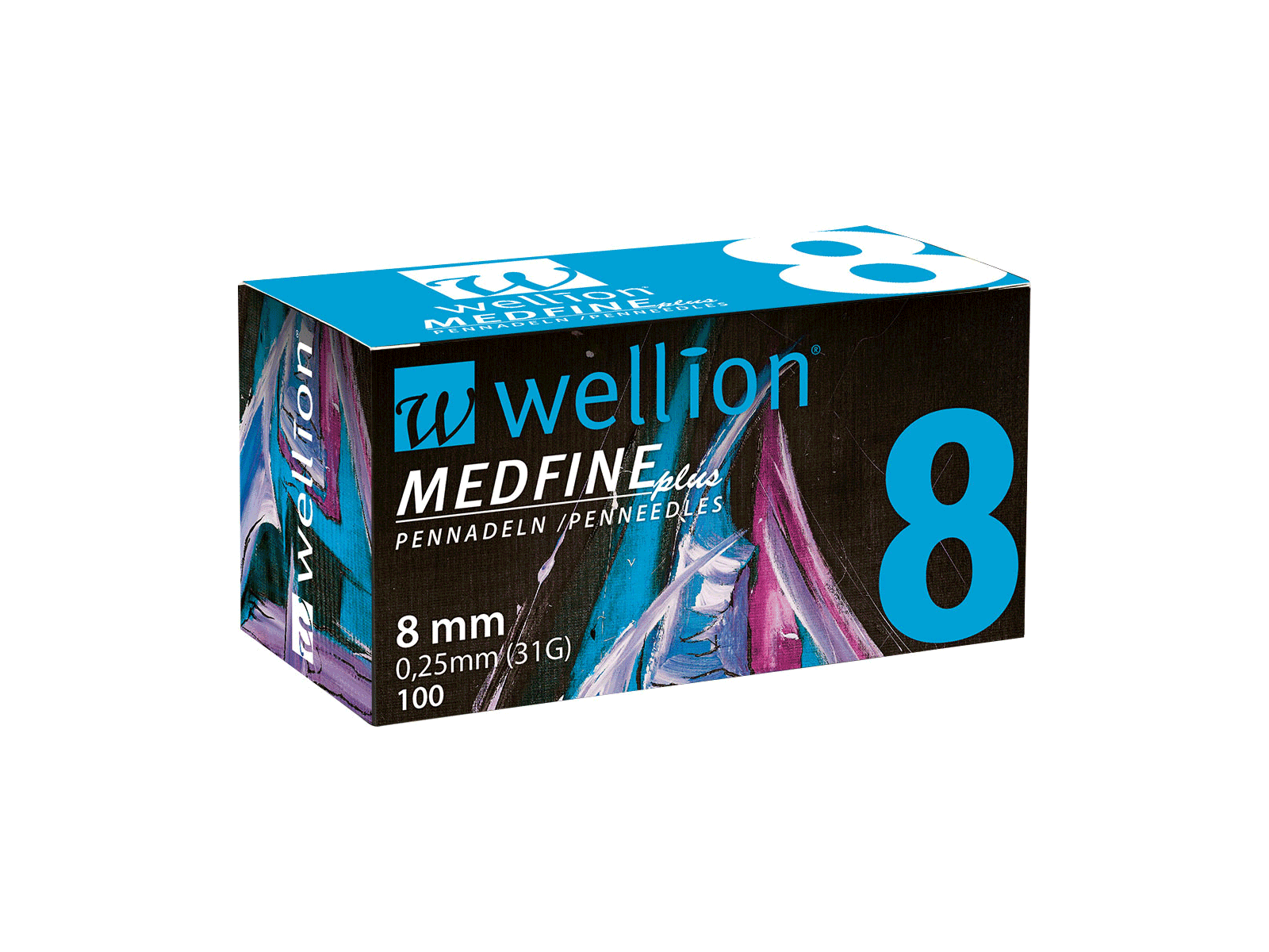 WELL108 Wellion MEDFINE plus Pennadeln, 8 mm, 100 Stück