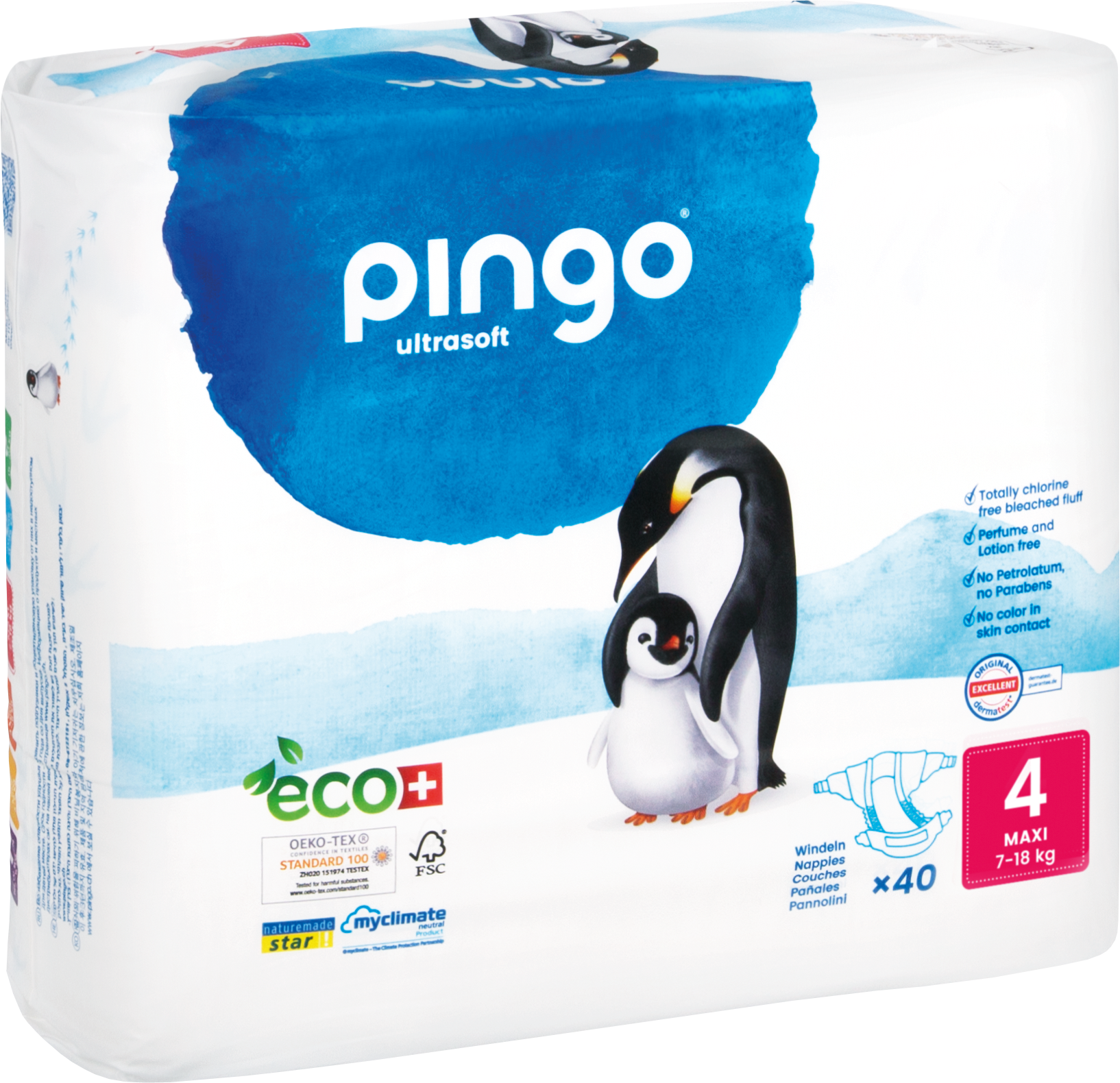Bio Windeln Maxi 7-18kg Pinguin – Pingo Swiss
