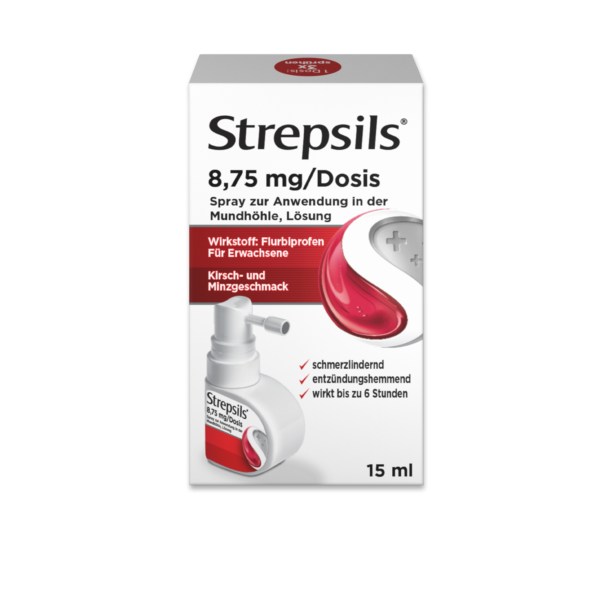 Strepsils 8,75 mg/Dosis - Spray zur Anwendung in der Mundhöhle, Lösung