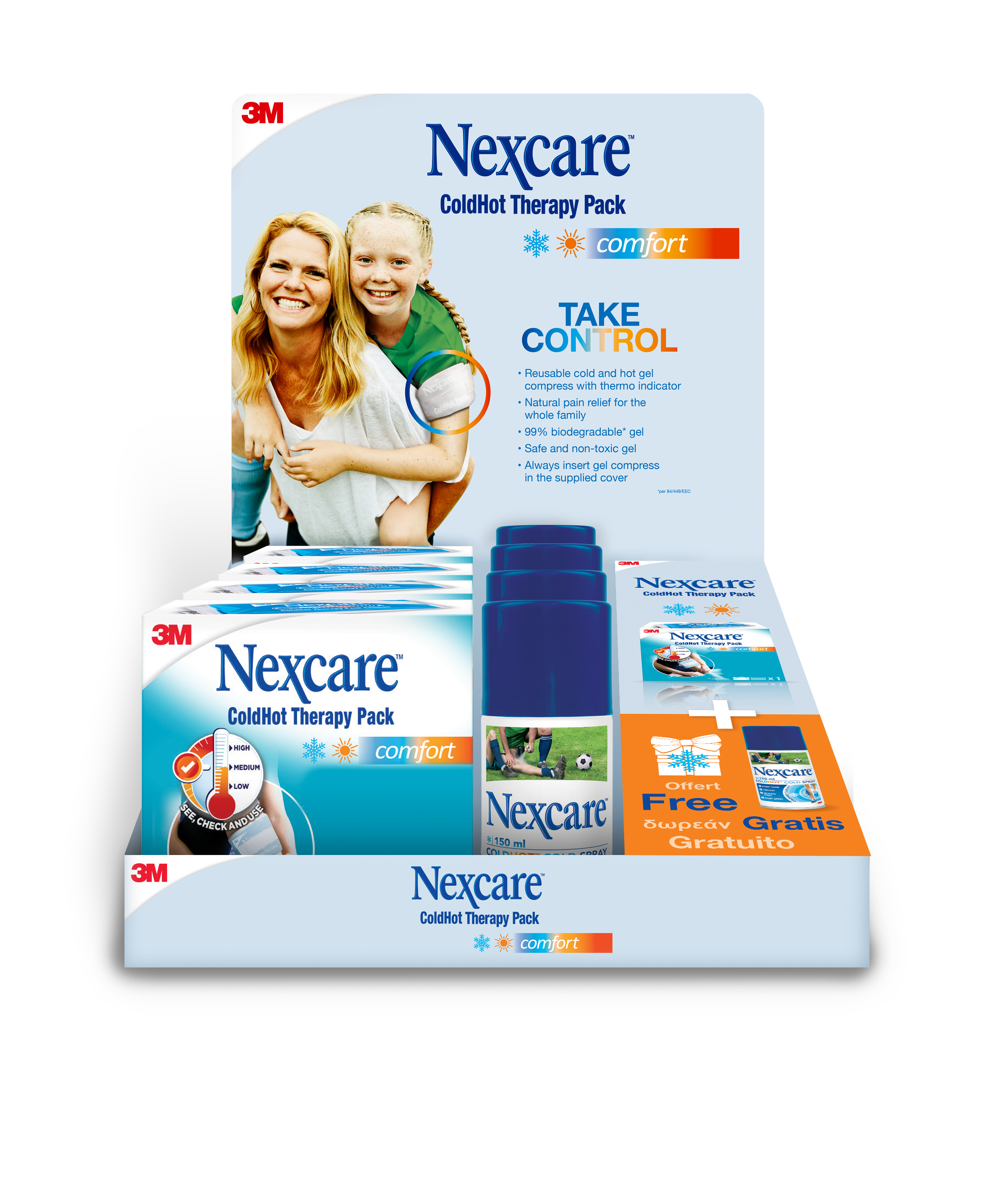 Nexcare™ ColdHot Therapy Pack mit Thermoindicator + Cold Spray GRATIS Display