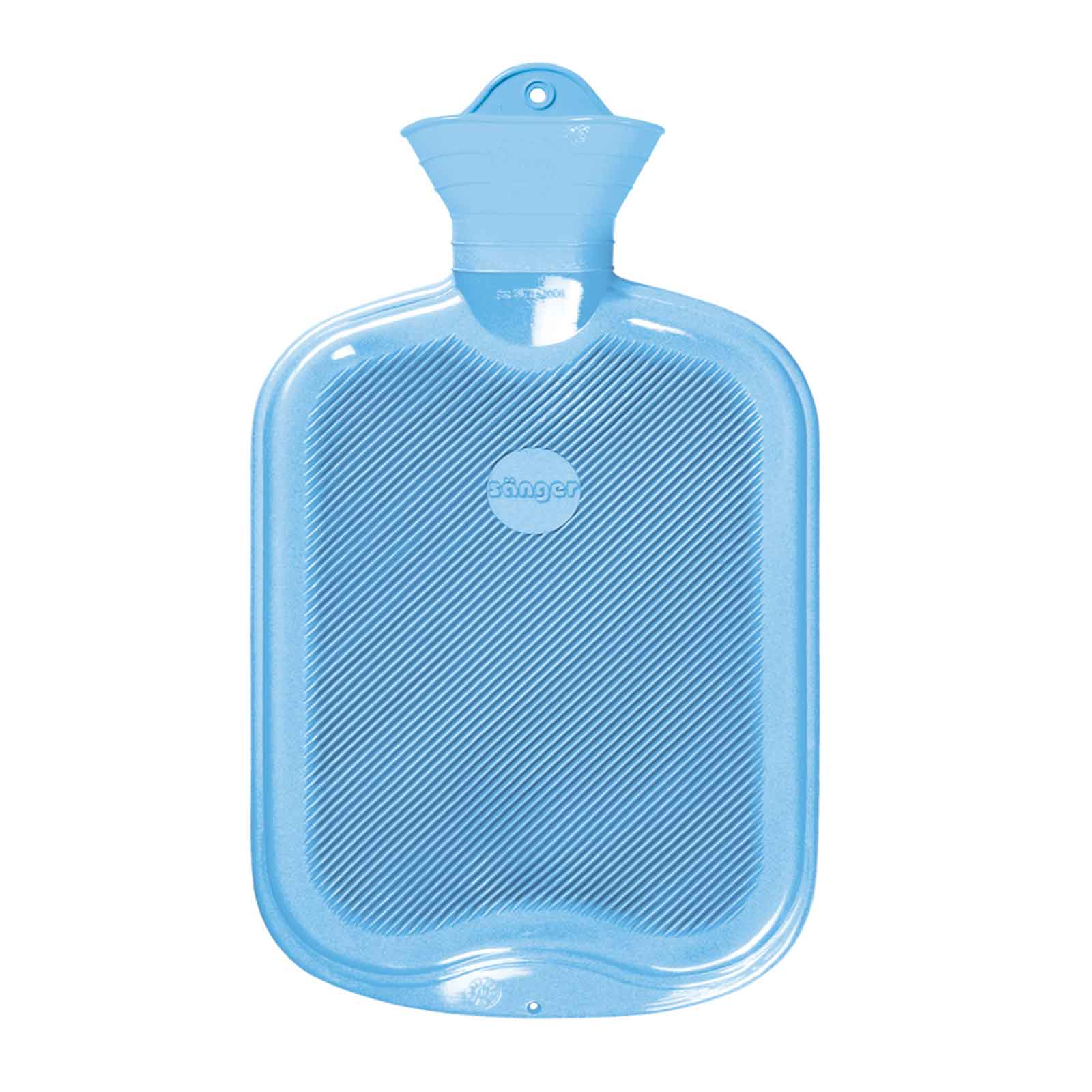 Wärmflasche Einseitig mit Lamelle Hellblau (2 l)