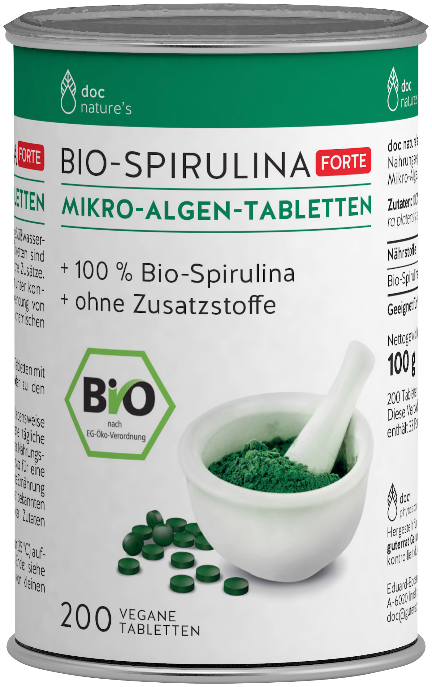 doc nature’s BIO-SPIRULINA FORTE MIKRO-ALGEN-TABLETTEN