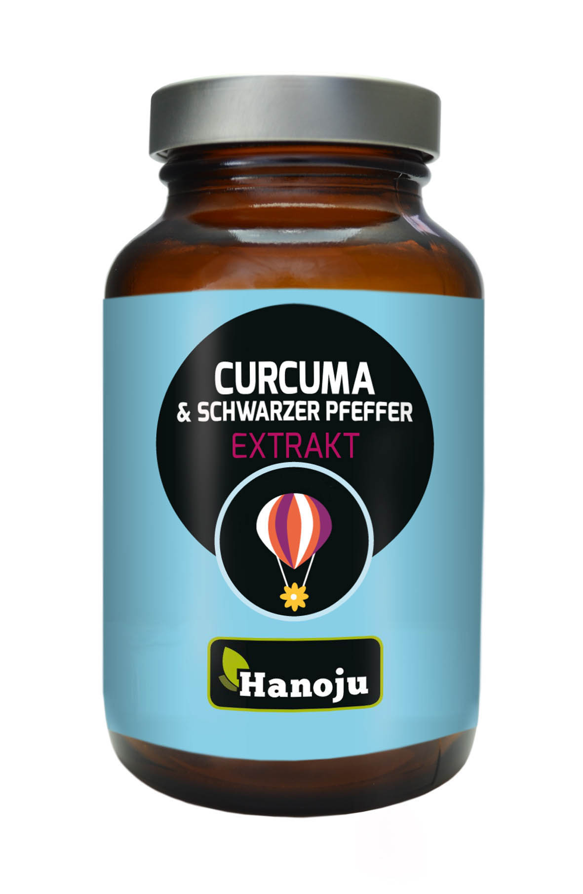 Hanoju Curcuma Pulver + Schwarzer Pfeffer Extrakt Kapseln