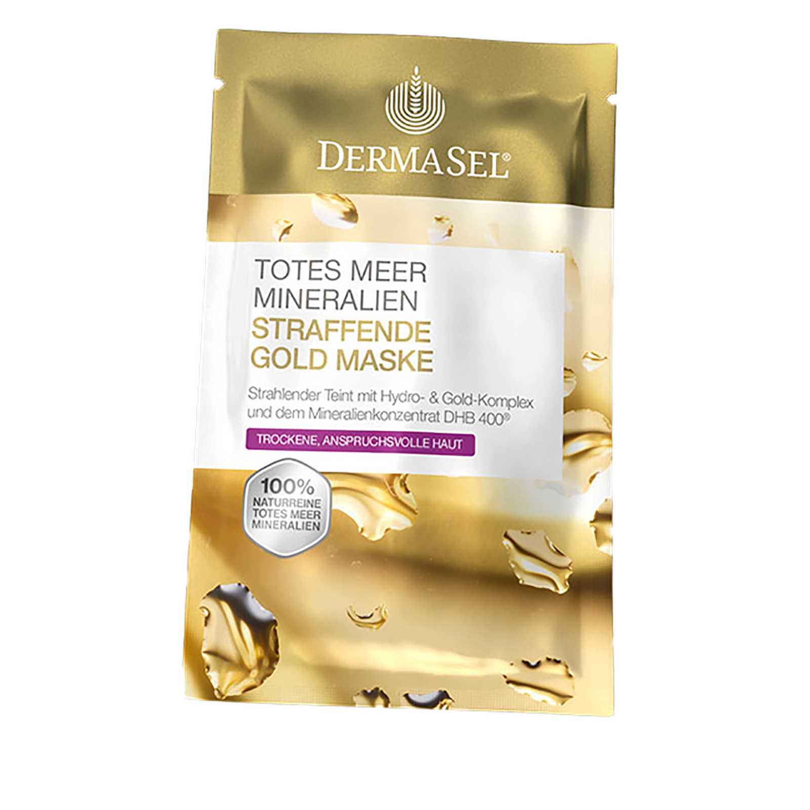 DermaSel® Totes Meer Mineralien Straffende Gold Maske