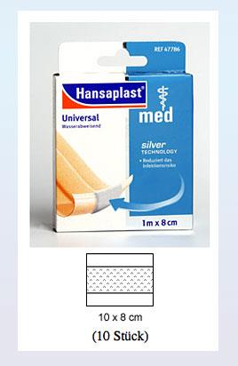 Hansaplast med Universal 10m x 8cm 10 Stück