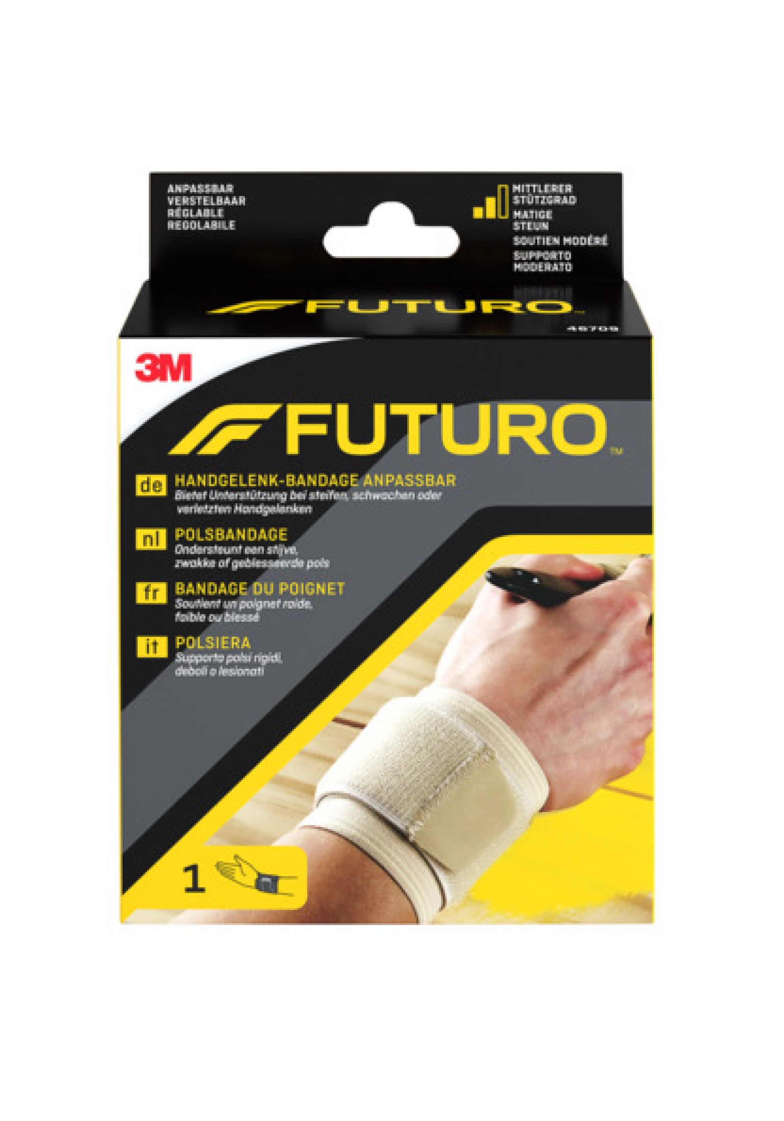FUTURO™ Handgelenk-Bandage anpassbar 46709, Verstellbar SPORT (14.0 - 24.1 cm)
