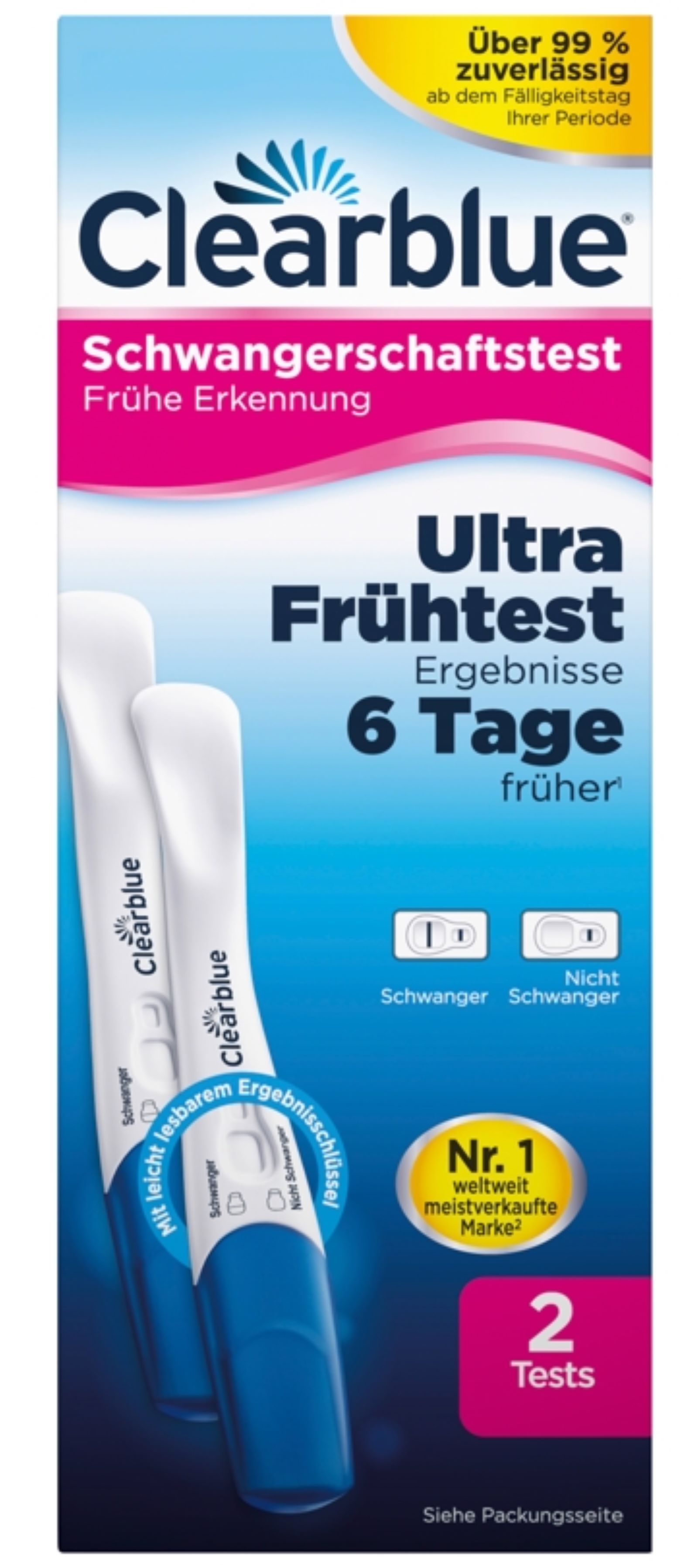 Clearblue® Schwangerschaftstest Frühe Erkennung