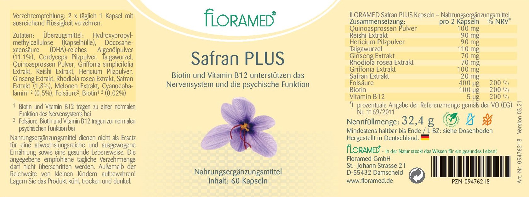 Floramed Safran Plus