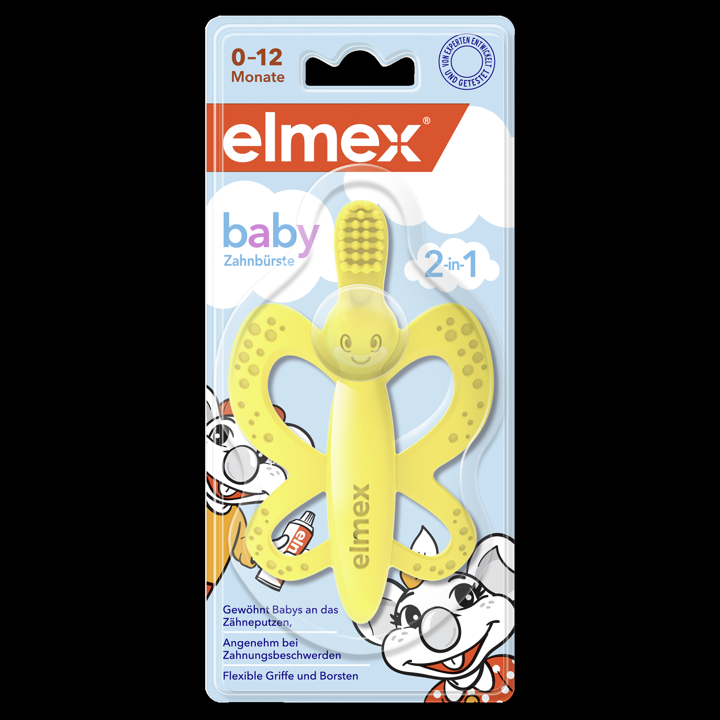 elmex® Baby Zahnbürste + Beißring