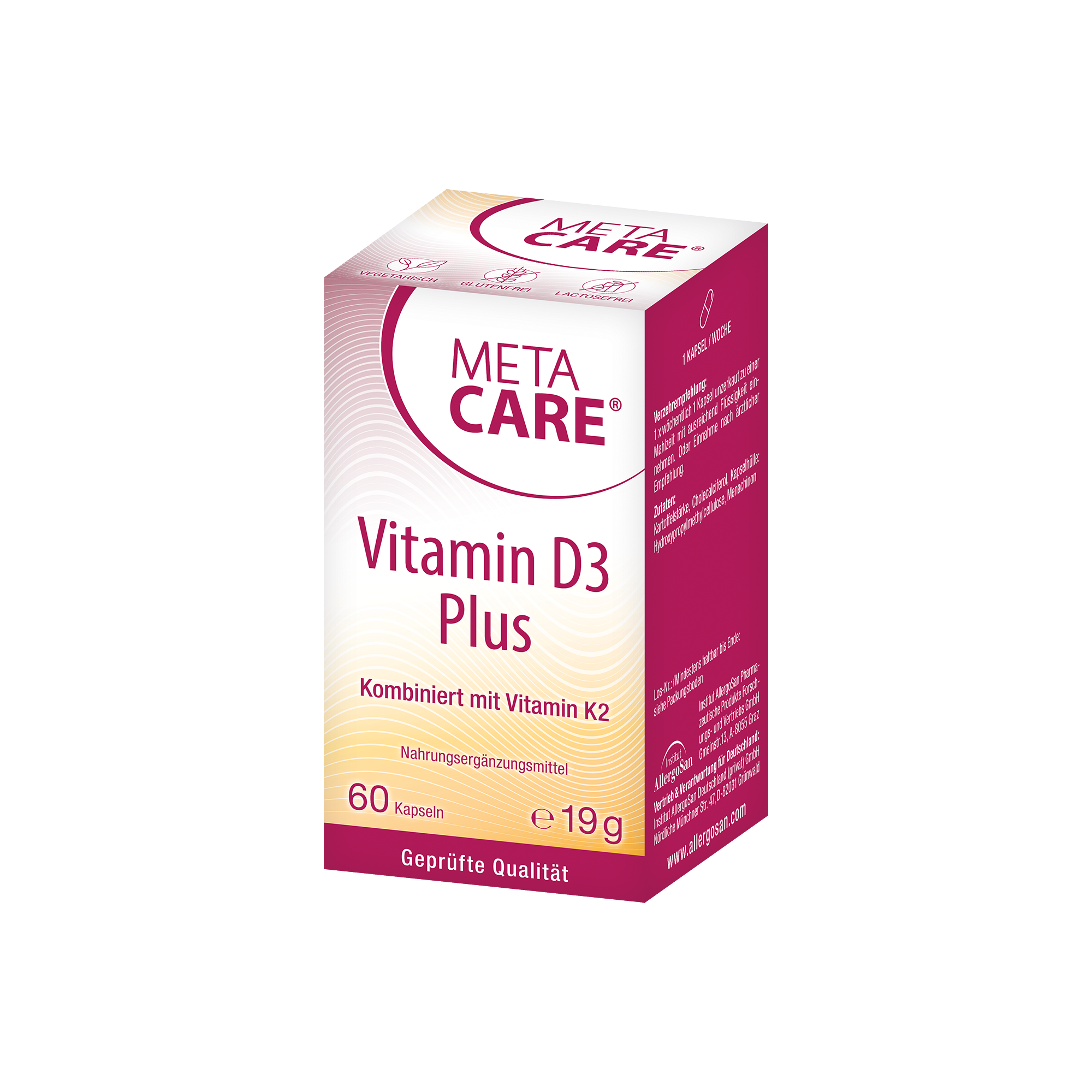 META-CARE® Vitamin D3 Plus, 60 Kapseln