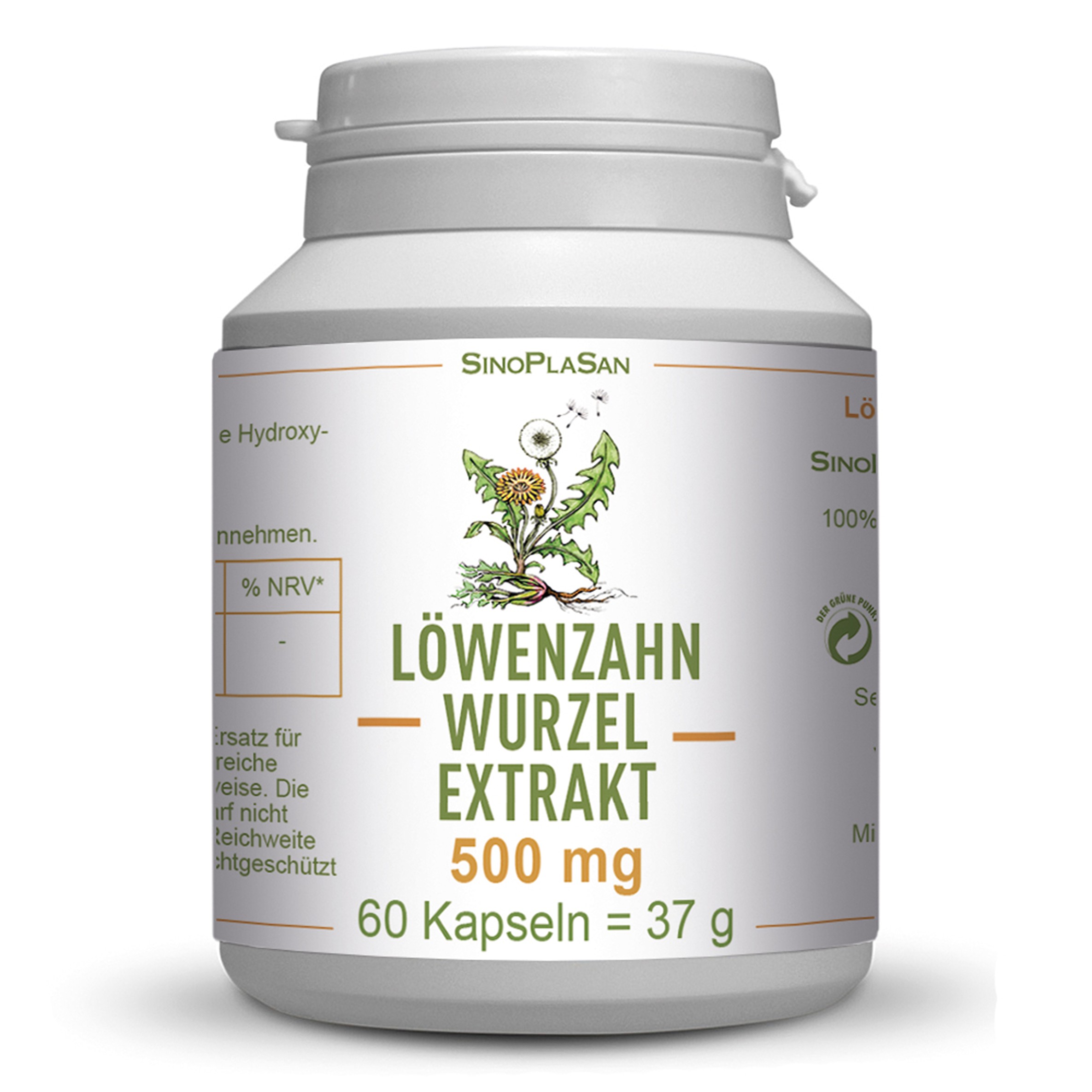 Löwenzahnwurzel-Extrakt 500 mg 60 Kapseln