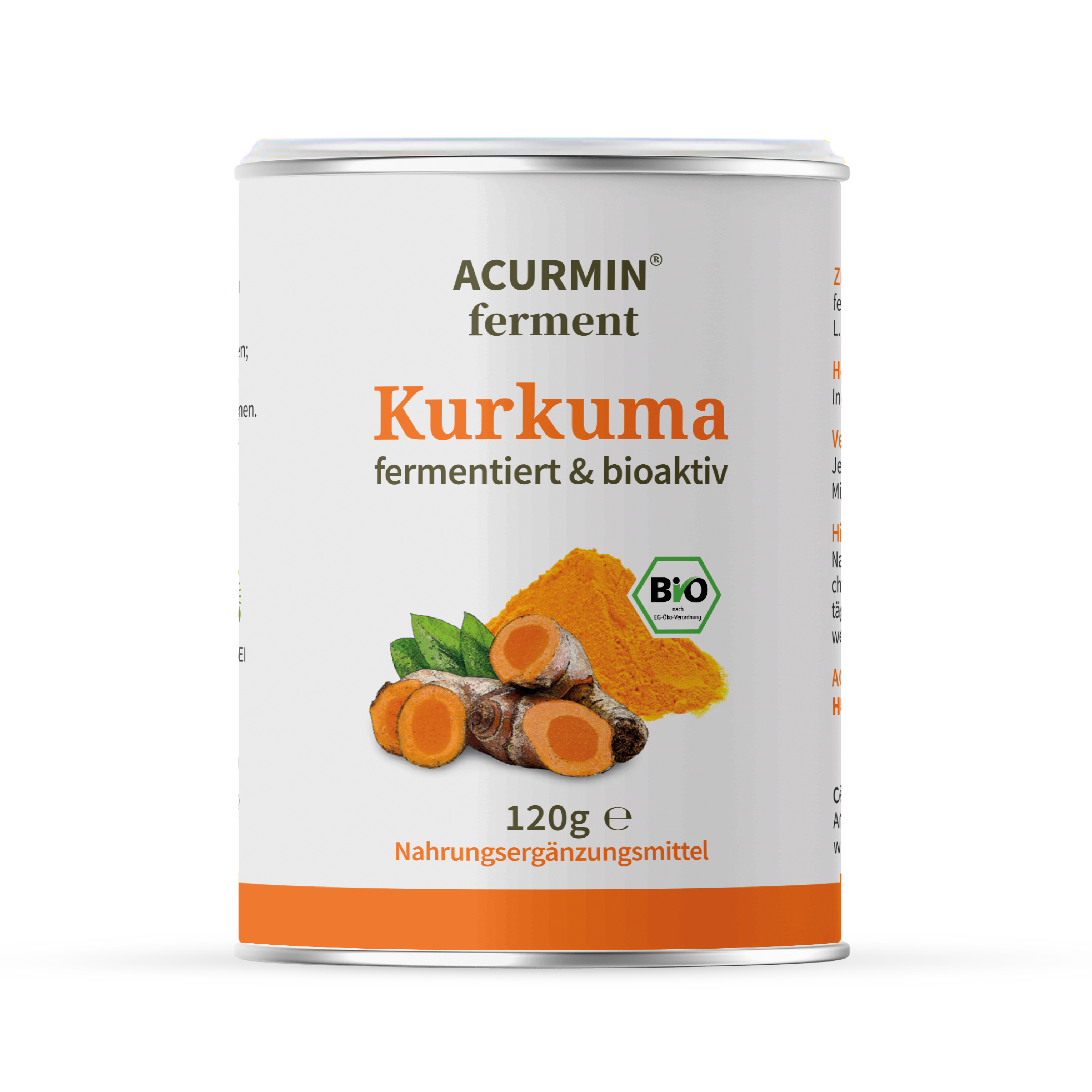 Acurmin Ferment – Fermentiertes Bio-Kurkuma-Pulver – 1 g Kurkuma-Pulver