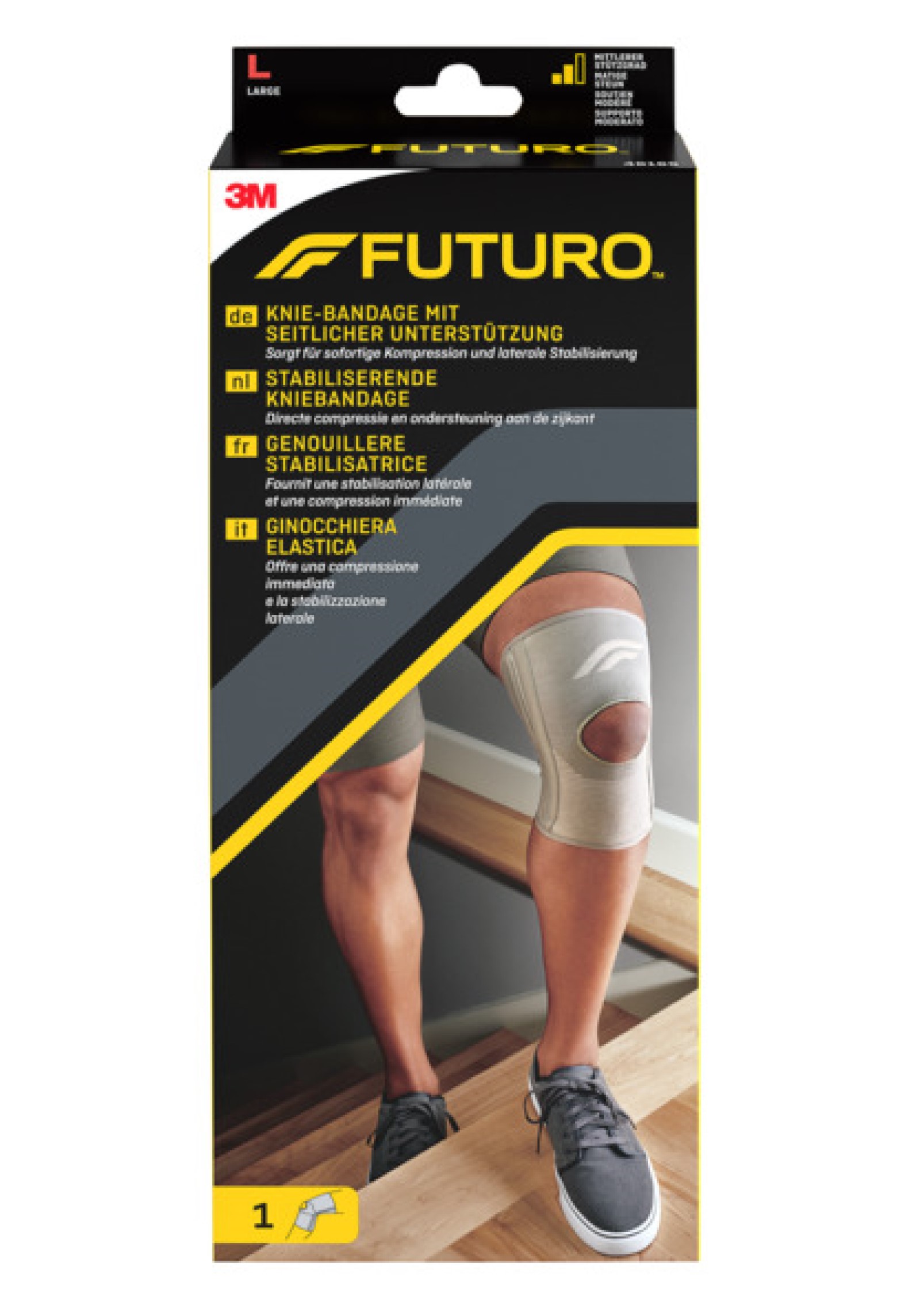 FUTURO™ Knie-Bandage mit seitlicher Unterstützung 46165, L (43.2 - 49.5 cm)
