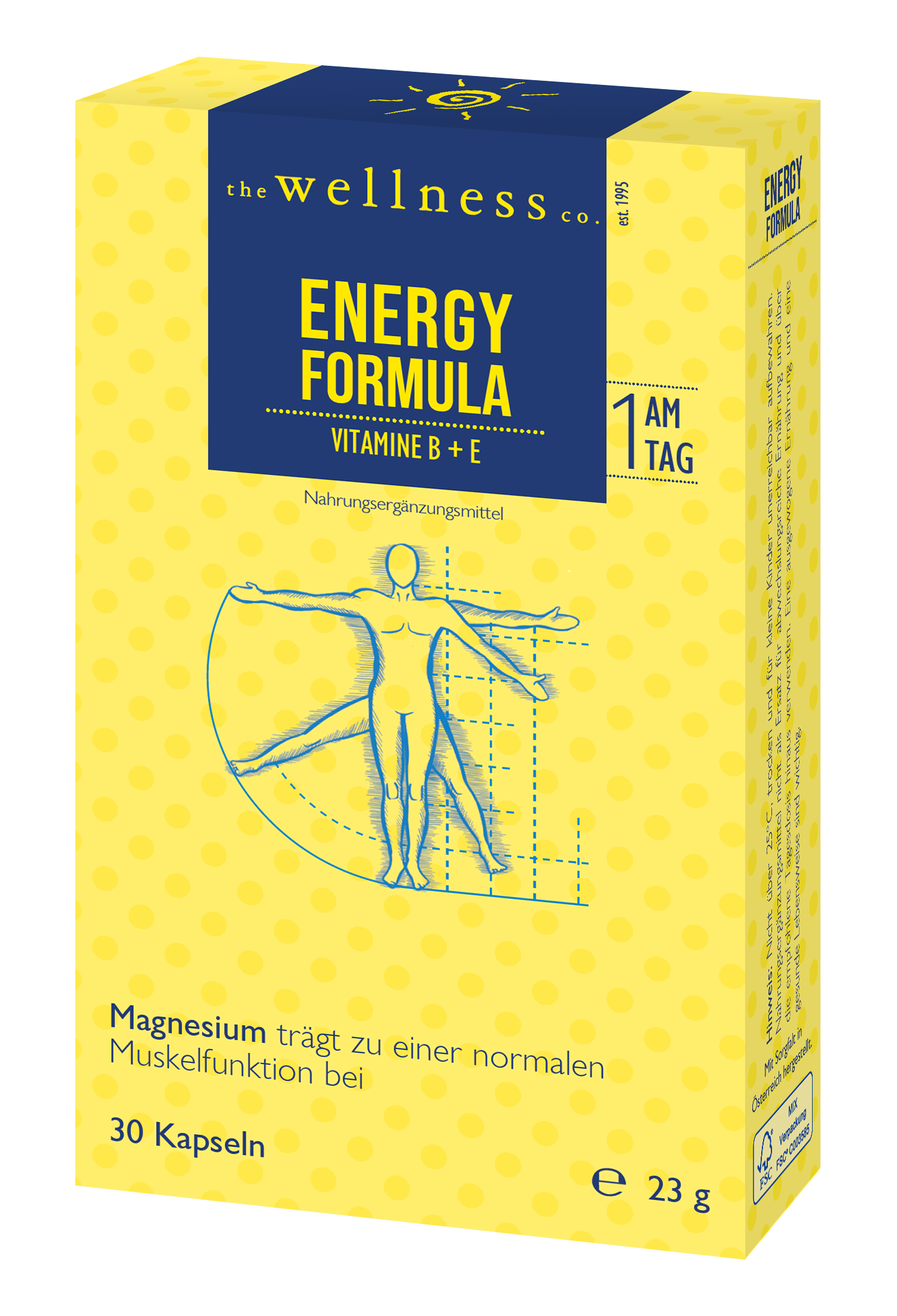 Wellness ENERGY FORMULA mit MAGNESIUM + B-Vitamine + Vitamin E