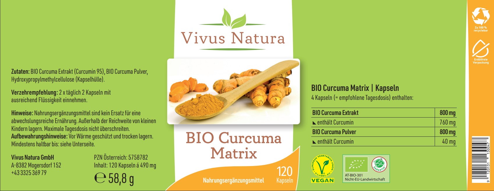 Bio Curcuma Matrix Kapseln