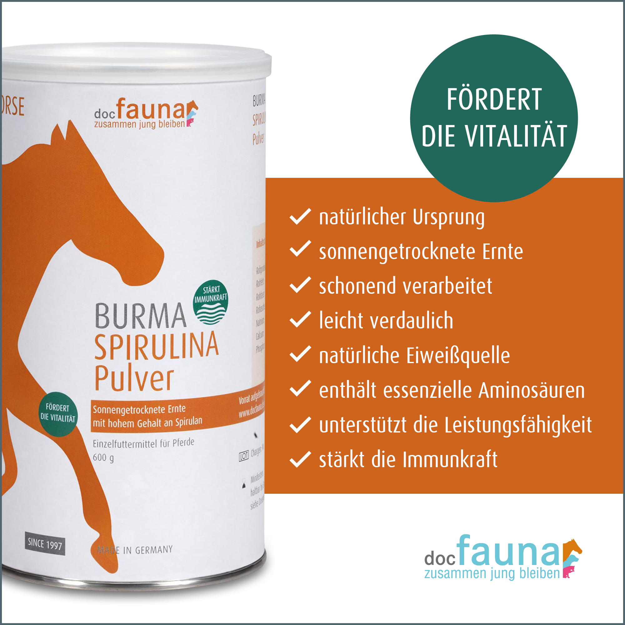 Burma Spirulina Pulver Horse
