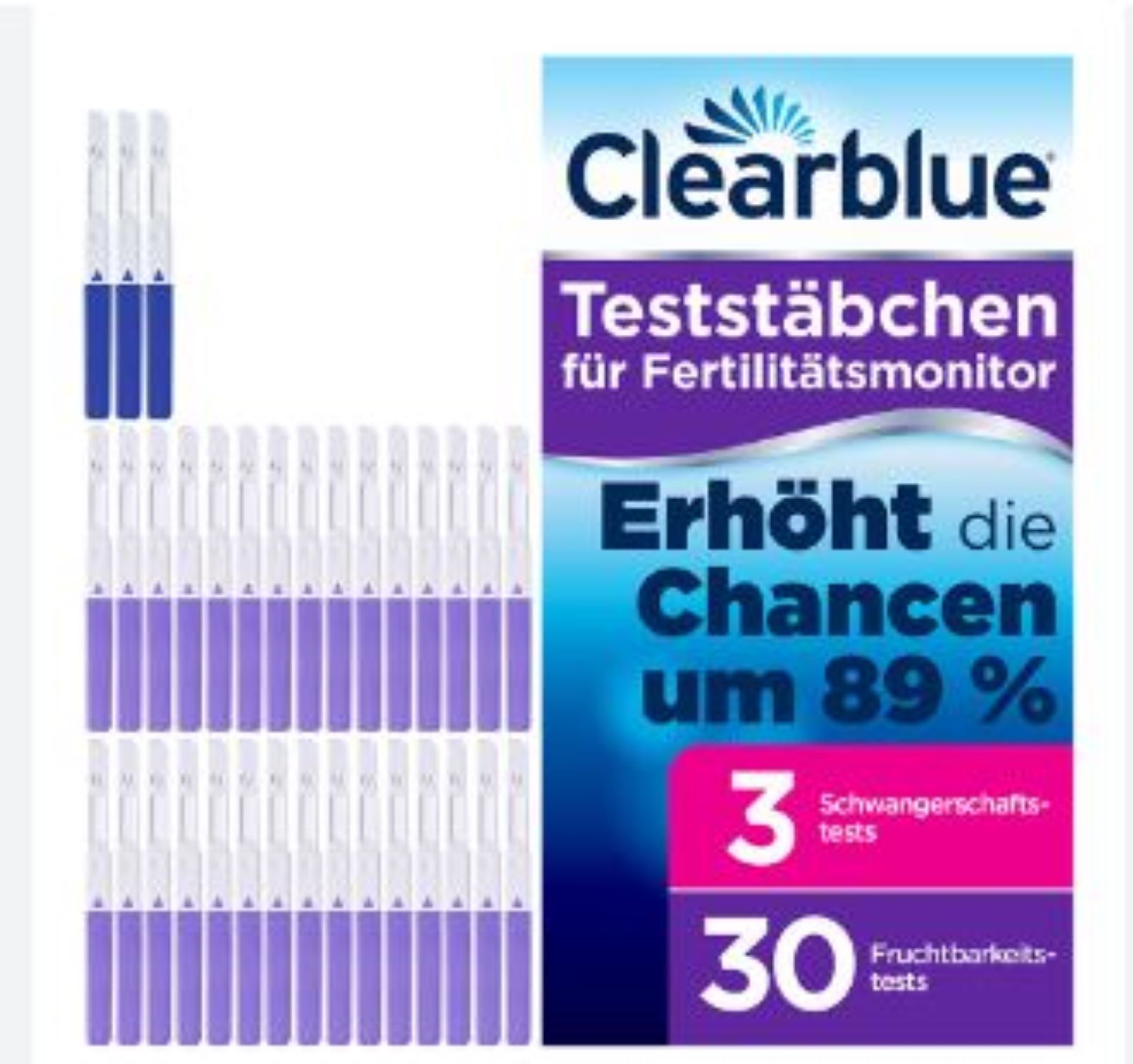 Clearblue Fertilitätsmonitor Advanced Teststäbchen 30+3