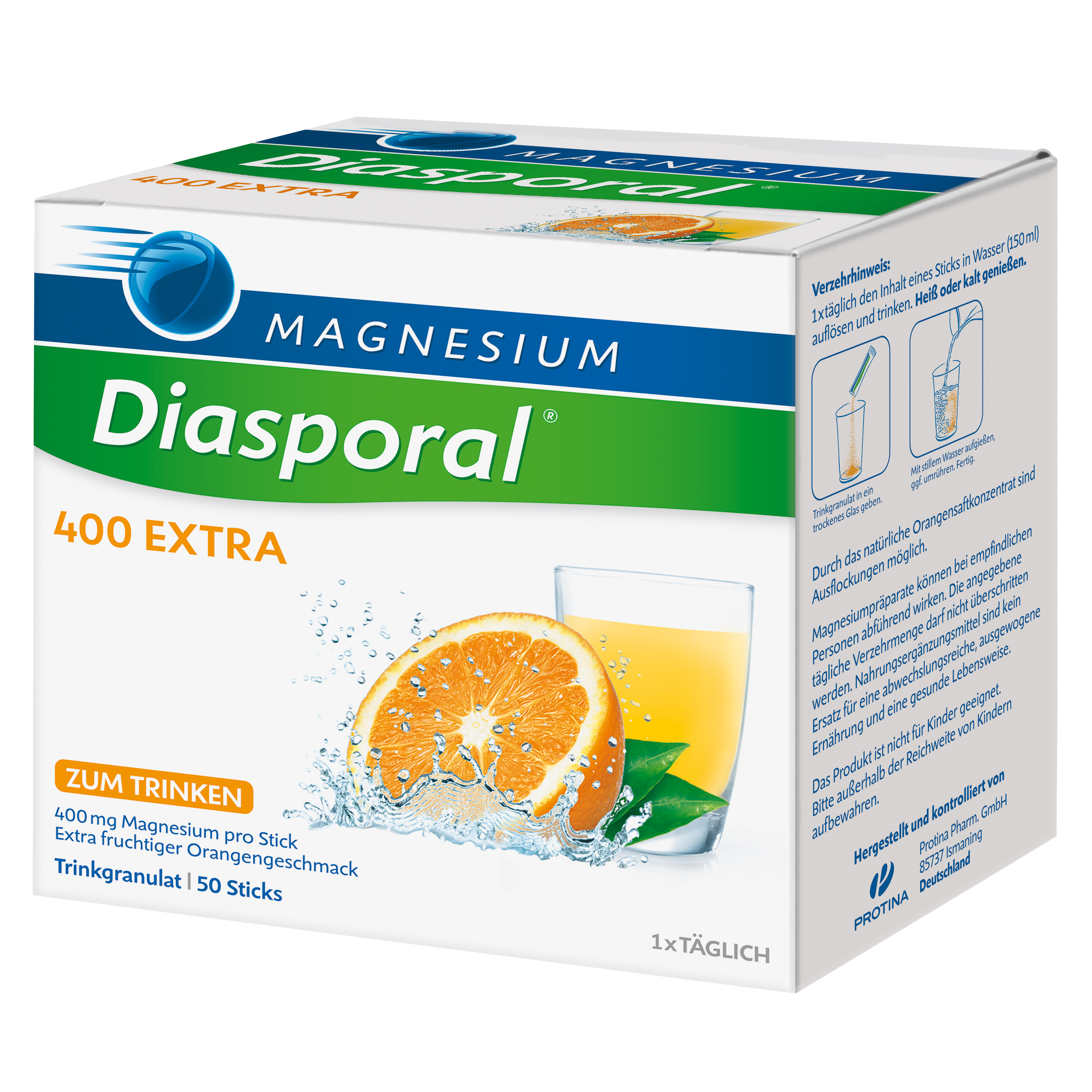 Magnesium-Diasporal® 400 EXTRA, Trinkgranulat