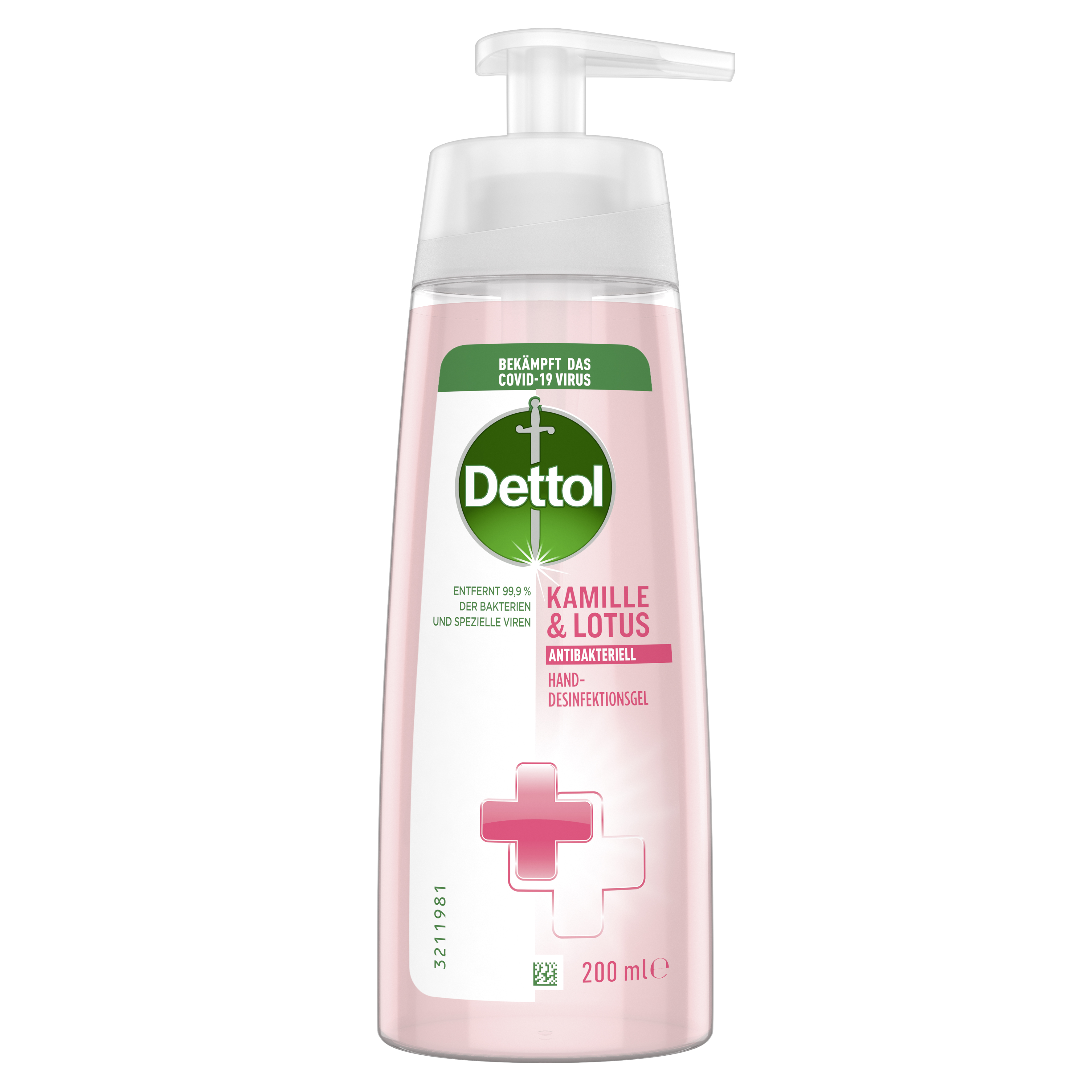 Dettol Antibakteriell Hand-Desinfektionsgel Kamillie & Lotus 200 ml