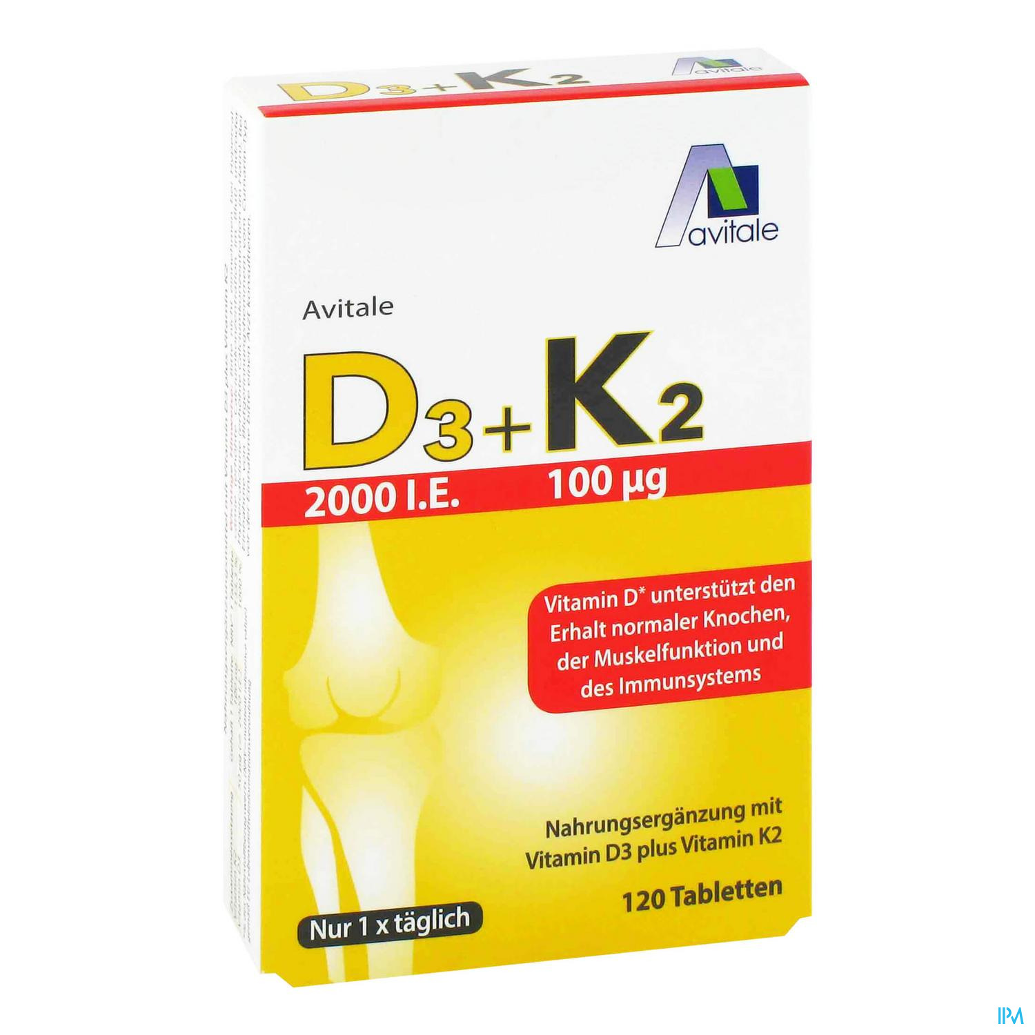 D3+K2 TBL 2000IE +100UG 120ST | Deine Apotheke