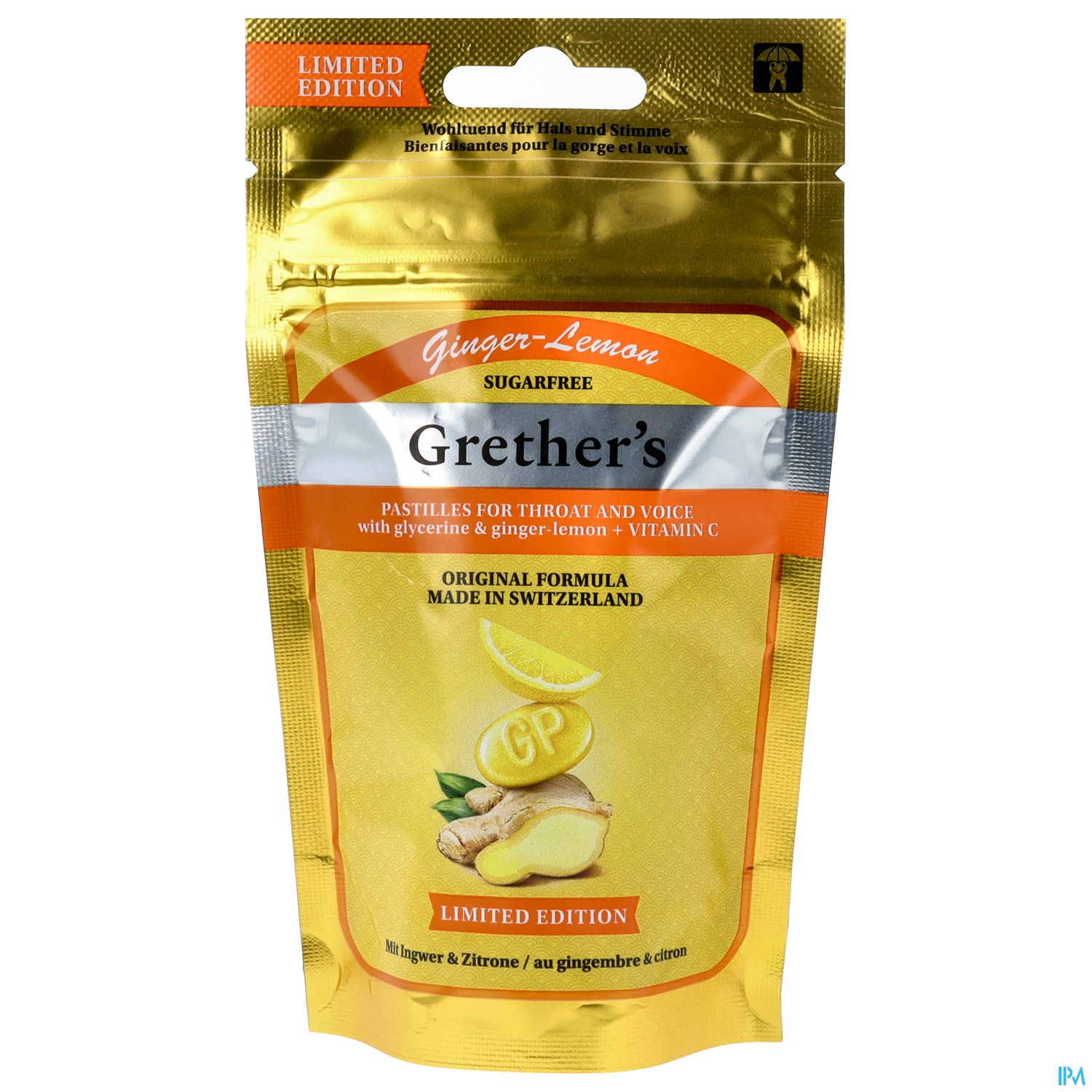 Grethers Pastillen Ginger Lemon 75g