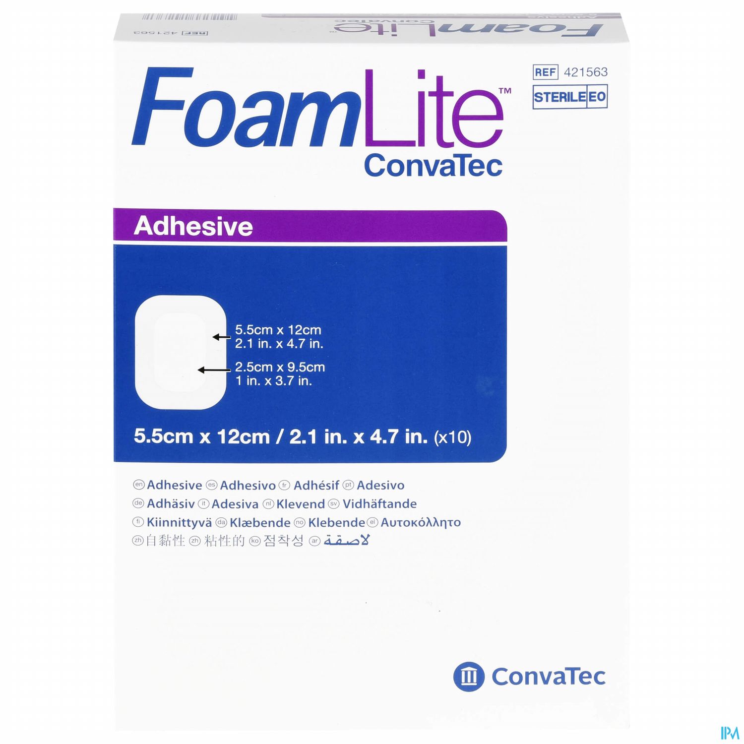 Schaumverband Adhaesiv Foam Lite Convatec 5,5x12cm 42156 10st