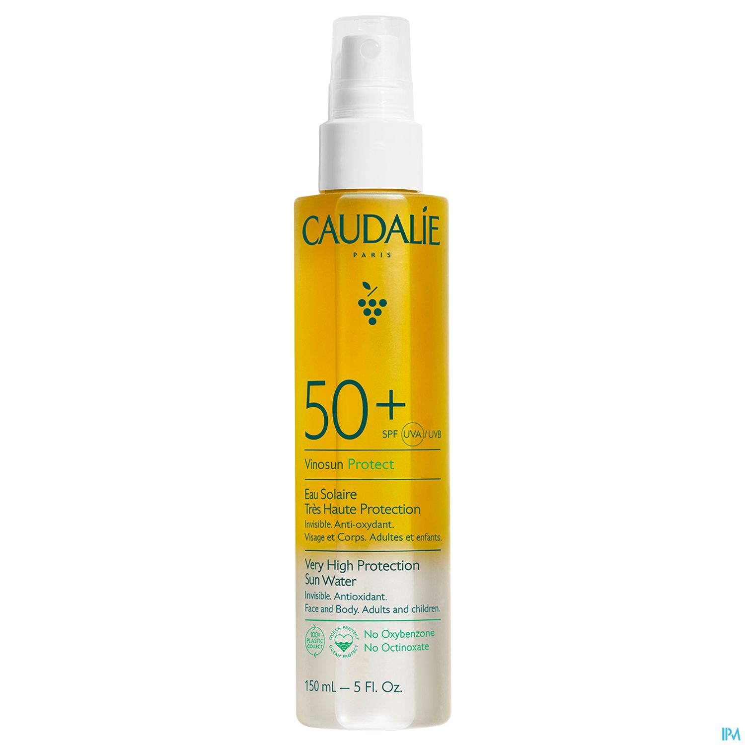 Sonnenschutzspray mit SPF 50+, Inhalt 150 ml, von der Marke Caudalie.