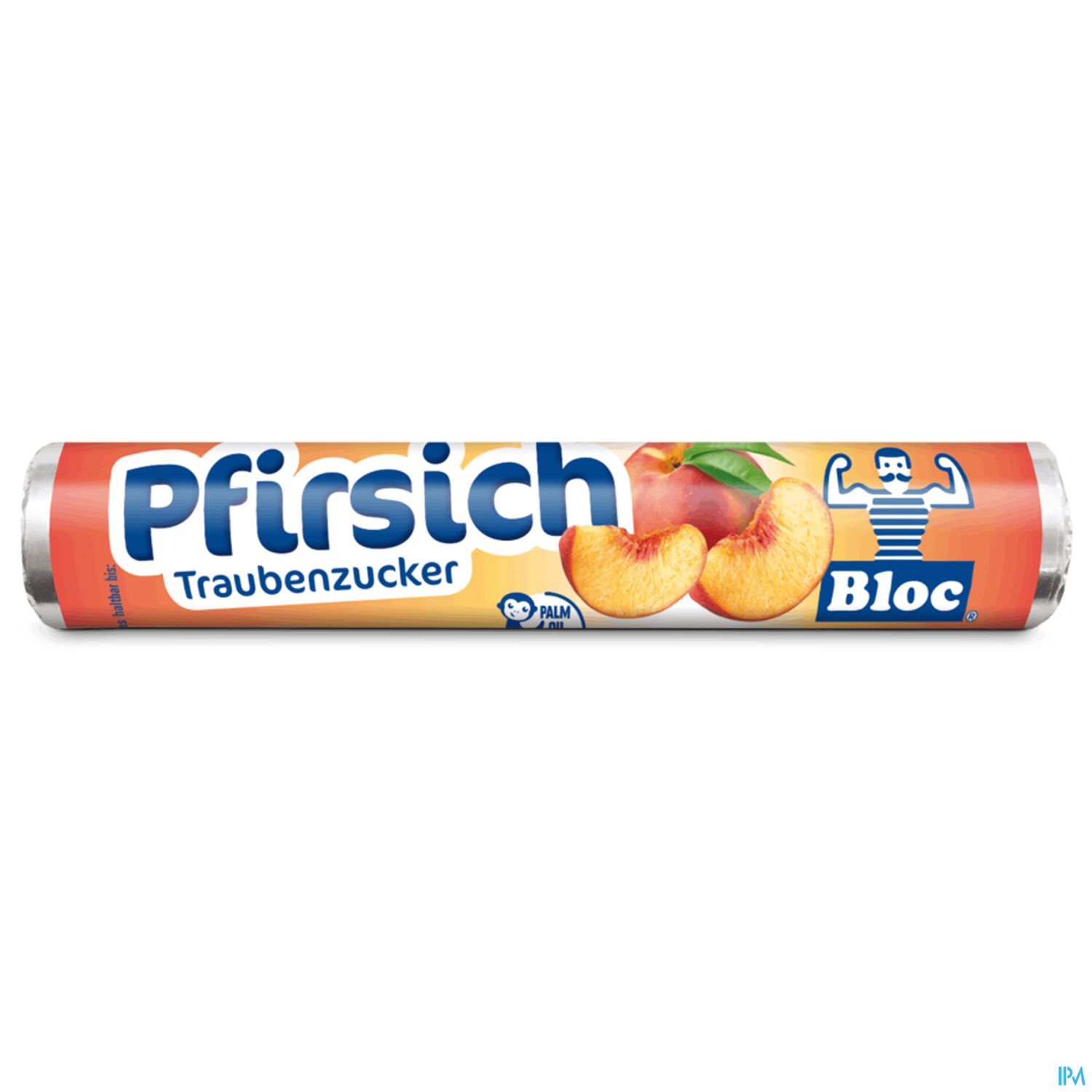 Bloc Traubenzucker Rollen Pfirsich 42g