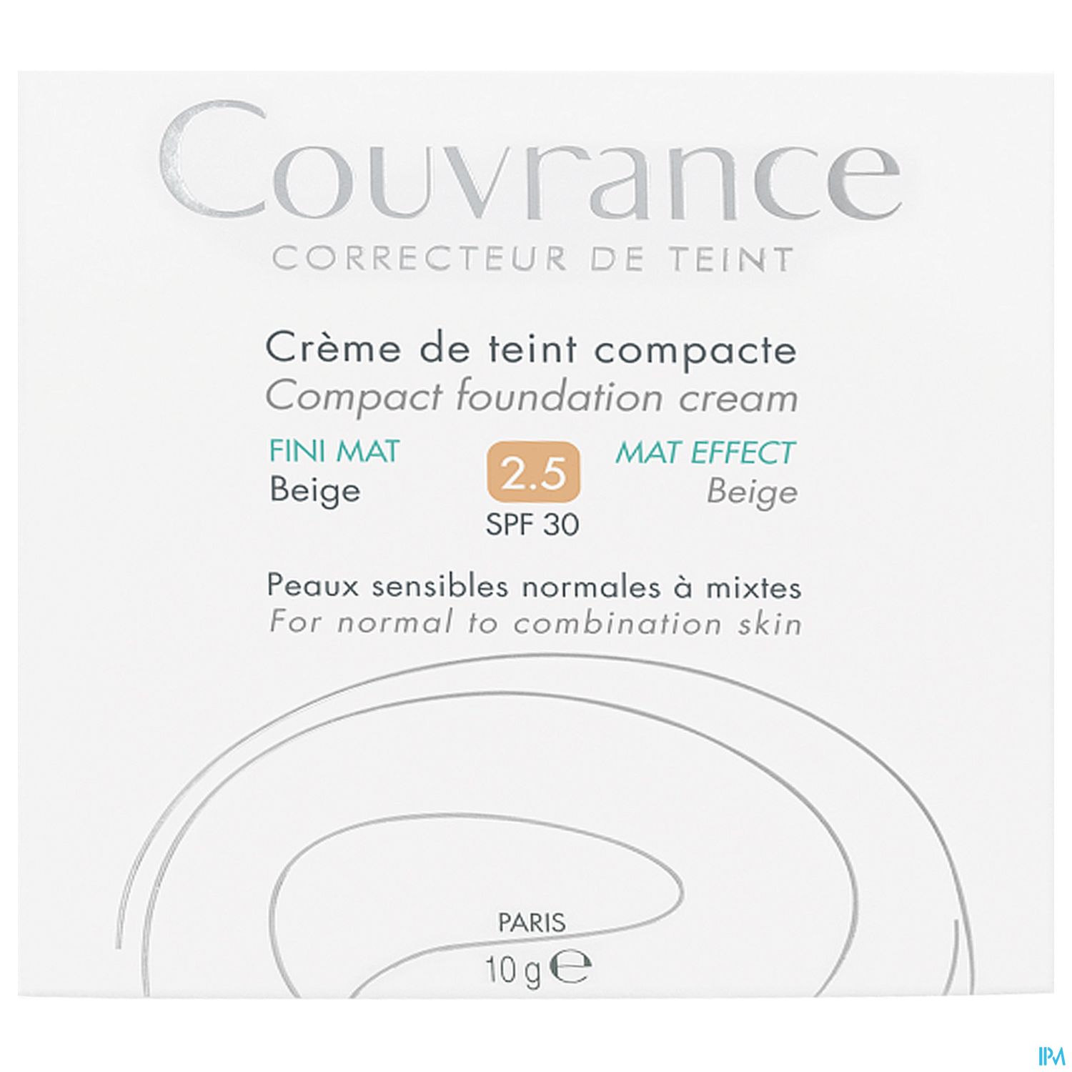 Avène Couvrance Kompakt Creme-make-up Mattierend Beige 10g