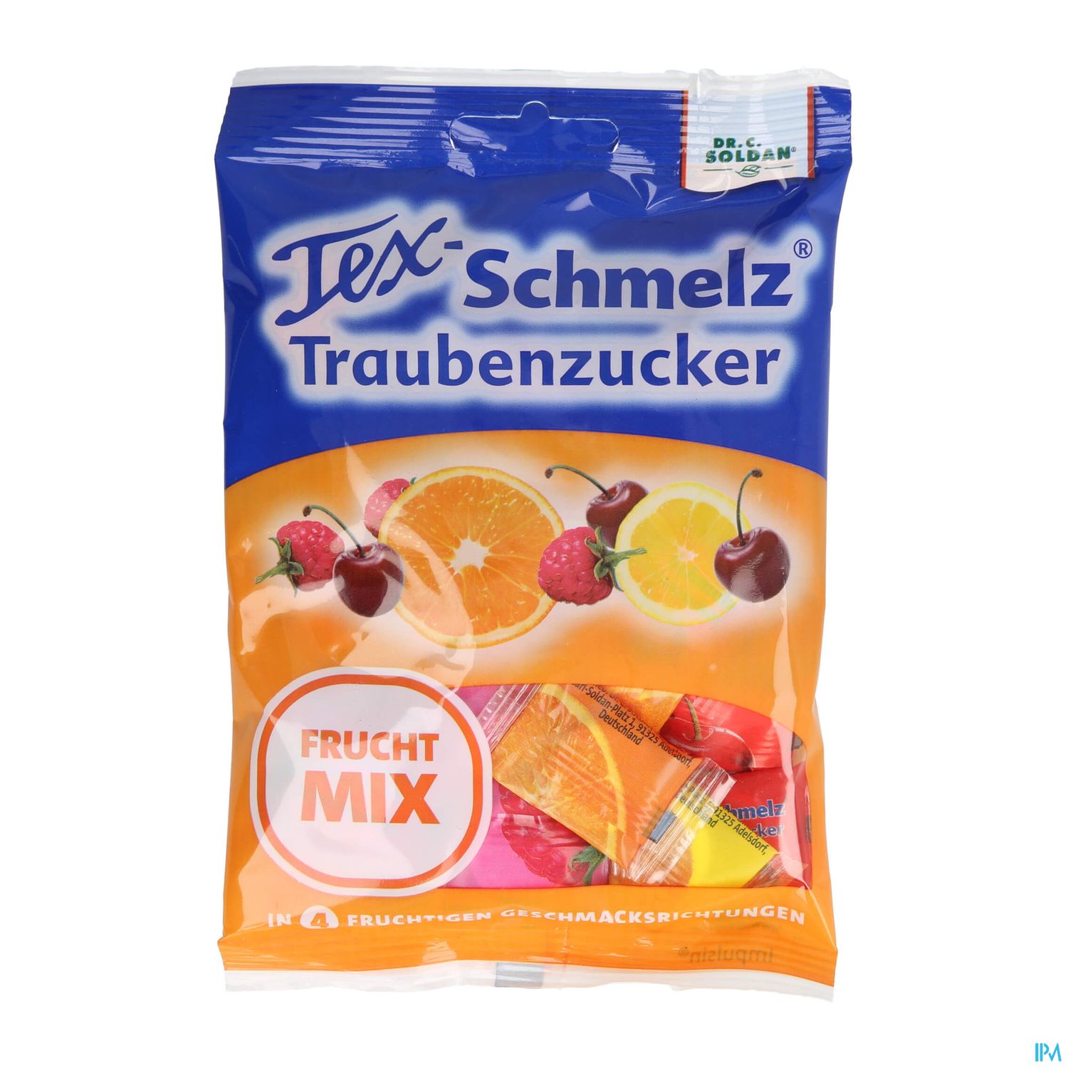 Tex-schmelz Traubenzucker Beutel Frucht-mix 75g